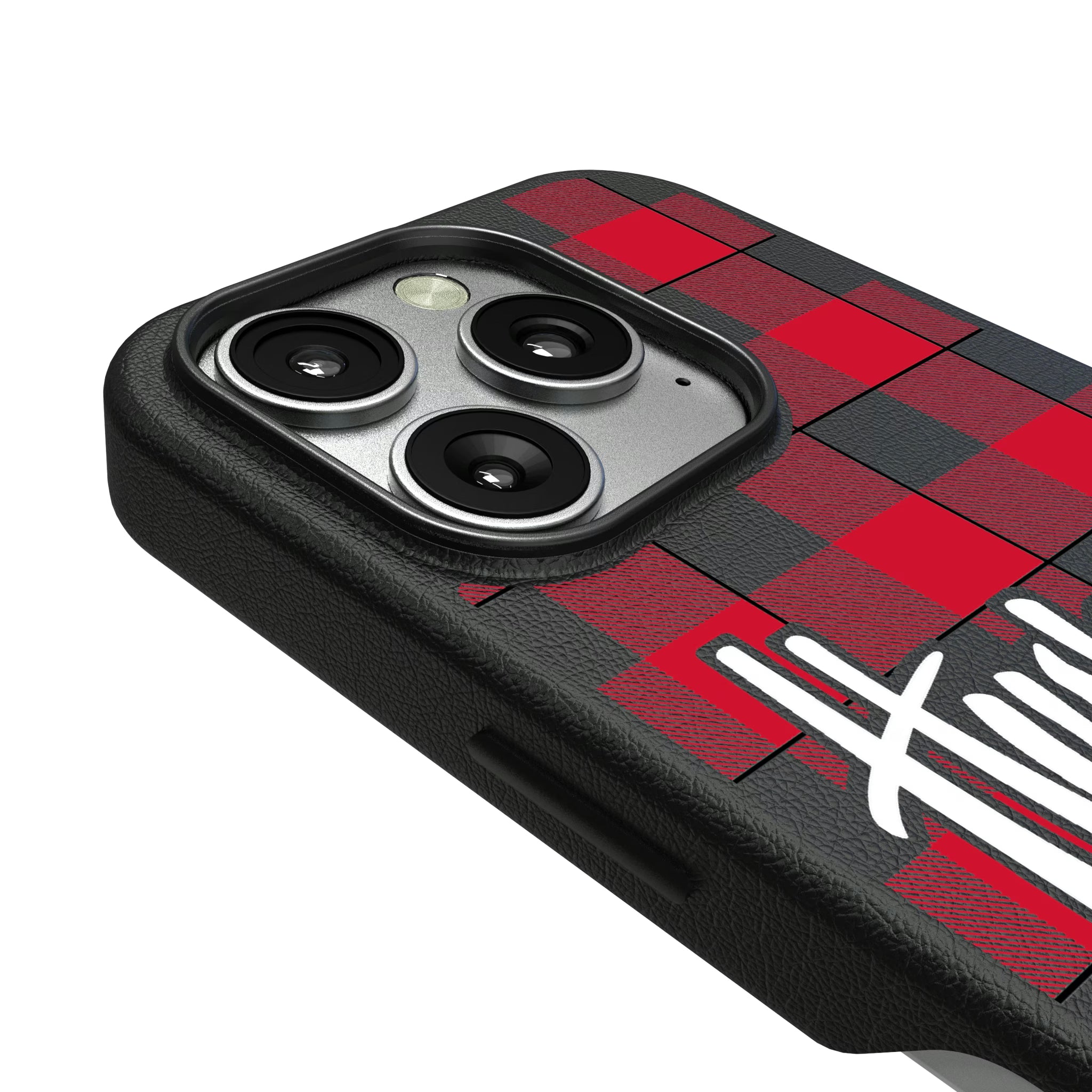 University of Nebraska Huskers Plaid iPhone MagSafe Compatible Phone Case for Apple iPhone - Detail