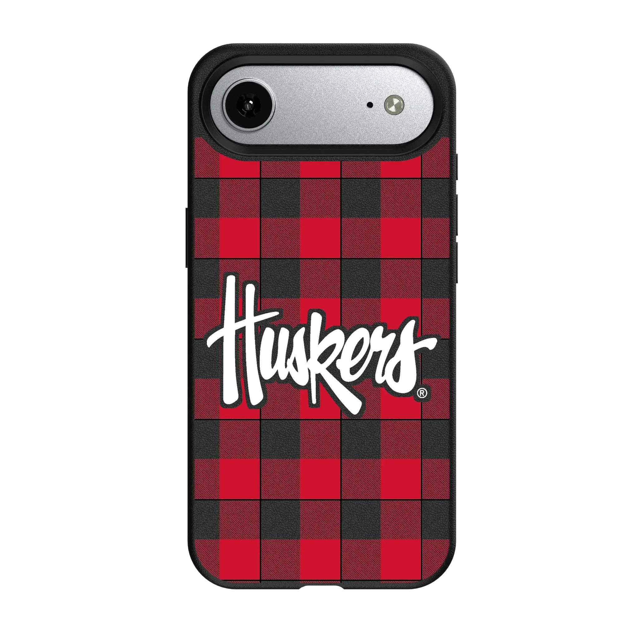University of Nebraska Huskers Plaid iPhone MagSafe Compatible Phone Case for Apple iPhone#Device_iPhone Air