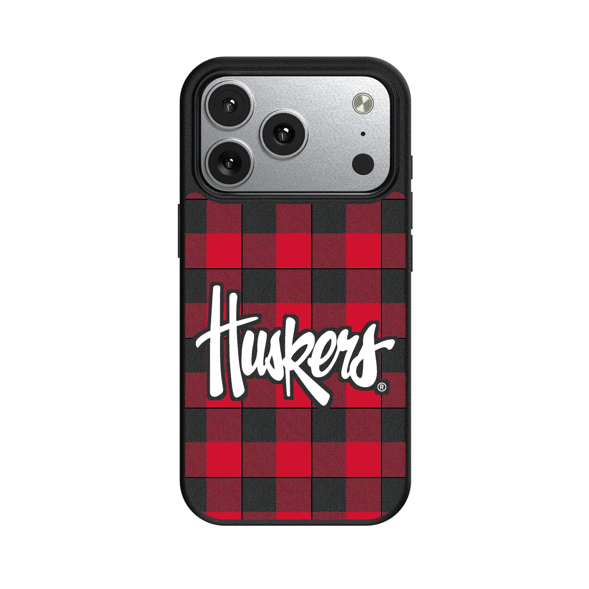 University of Nebraska Huskers Plaid iPhone MagSafe Compatible Phone Case for Apple iPhone#Device_iPhone 17 Pro