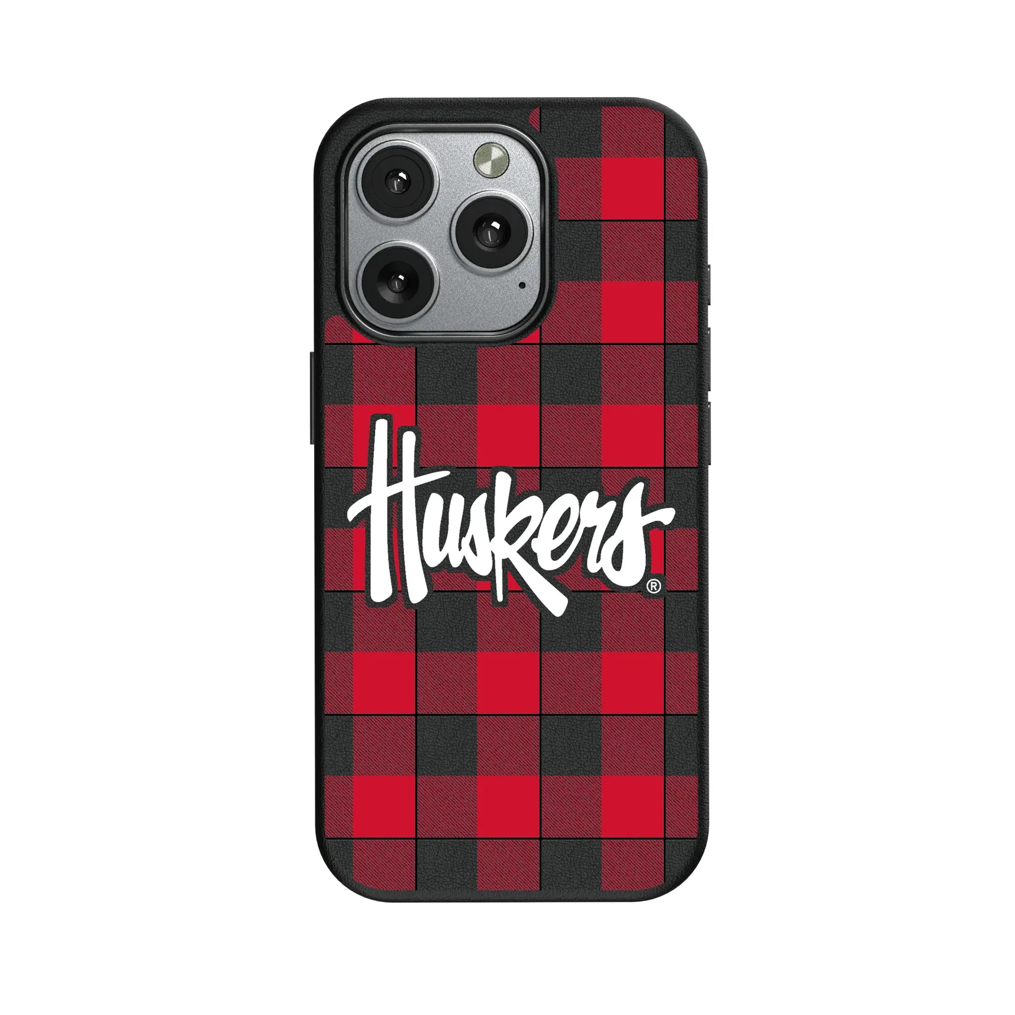 University of Nebraska Huskers Plaid iPhone MagSafe Compatible Phone Case for Apple iPhone