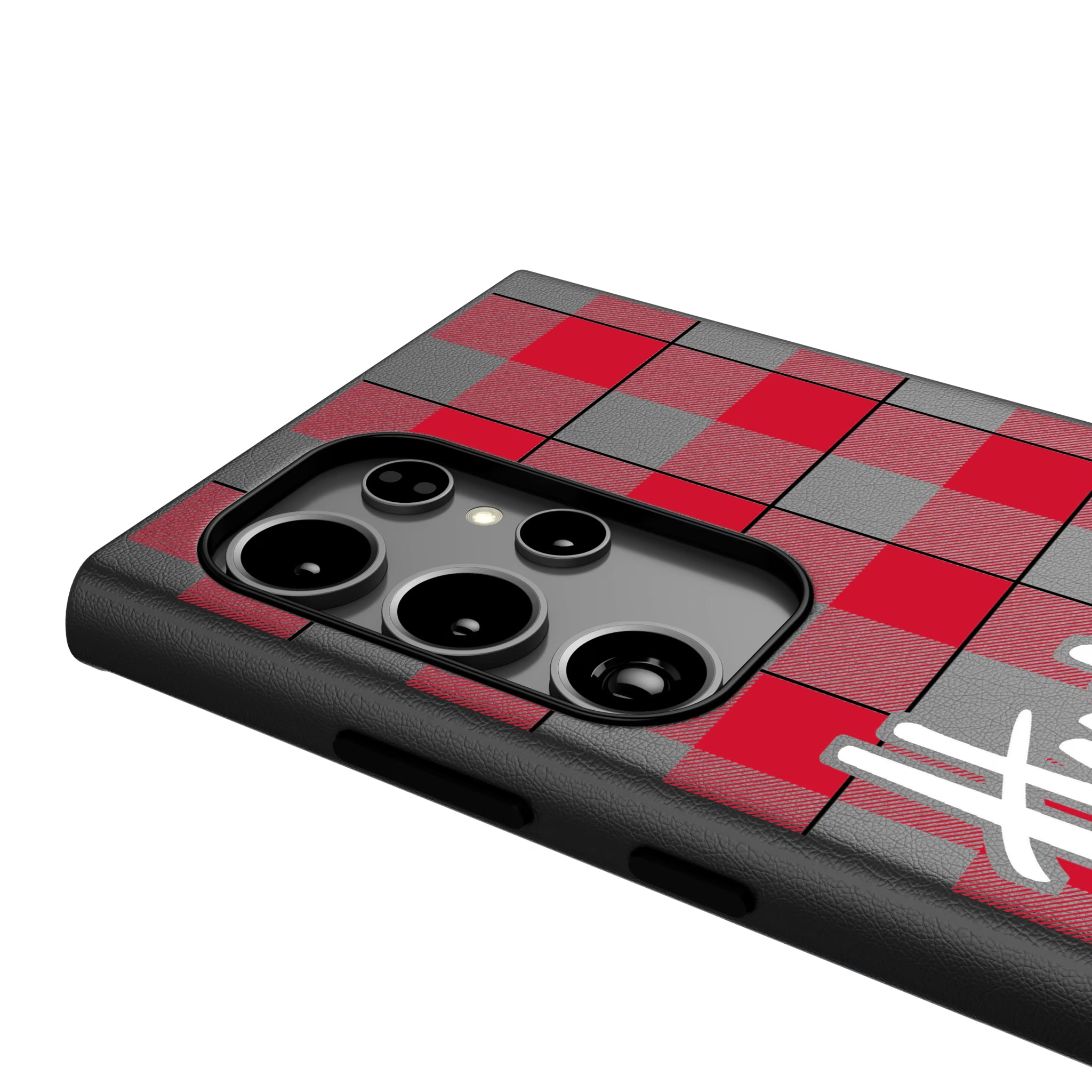 University of Nebraska Huskers Plaid Galaxy MagSafe Compatible Phone Case for Samsung Galaxy - Detail