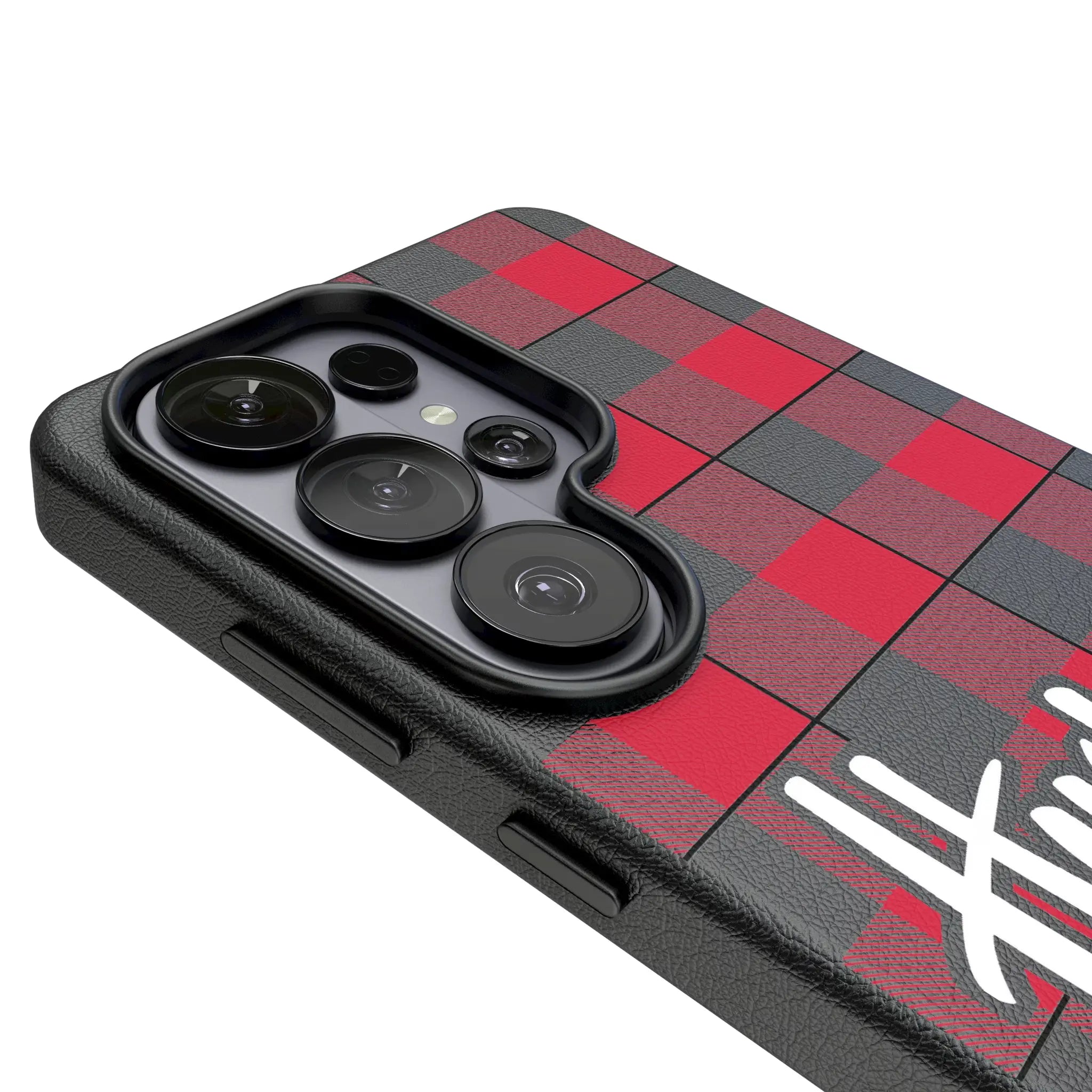 University of Nebraska Huskers Plaid Galaxy MagSafe Compatible Phone Case for Samsung Galaxy - Detail#Device_Galaxy S26 Ultra