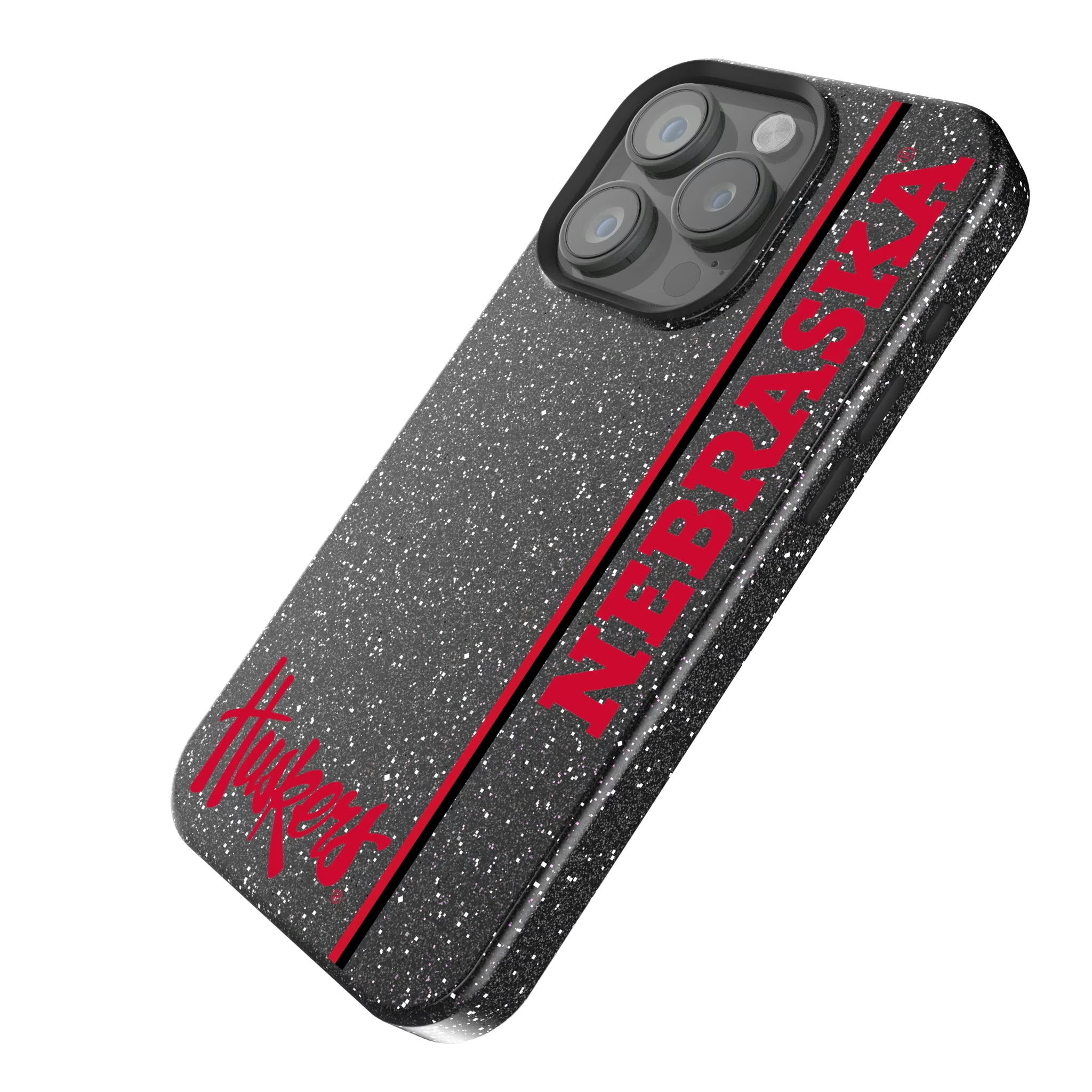 University of Nebraska Huskers Sidebar iPhone Bling Phone Case for Apple iPhone - Isometric View
