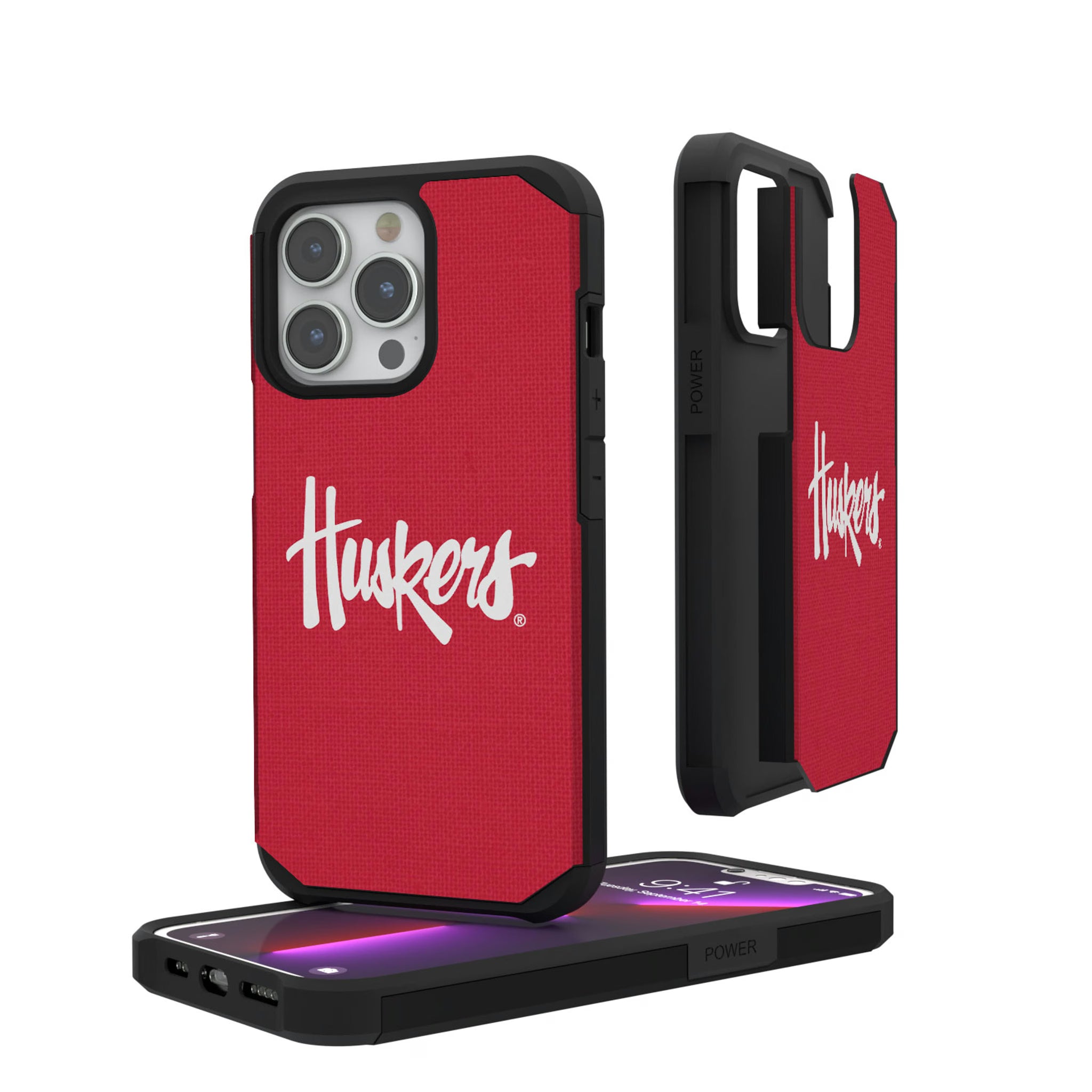 University of Nebraska Huskers Solid iPhone Rugged Phone Case for Apple iPhone