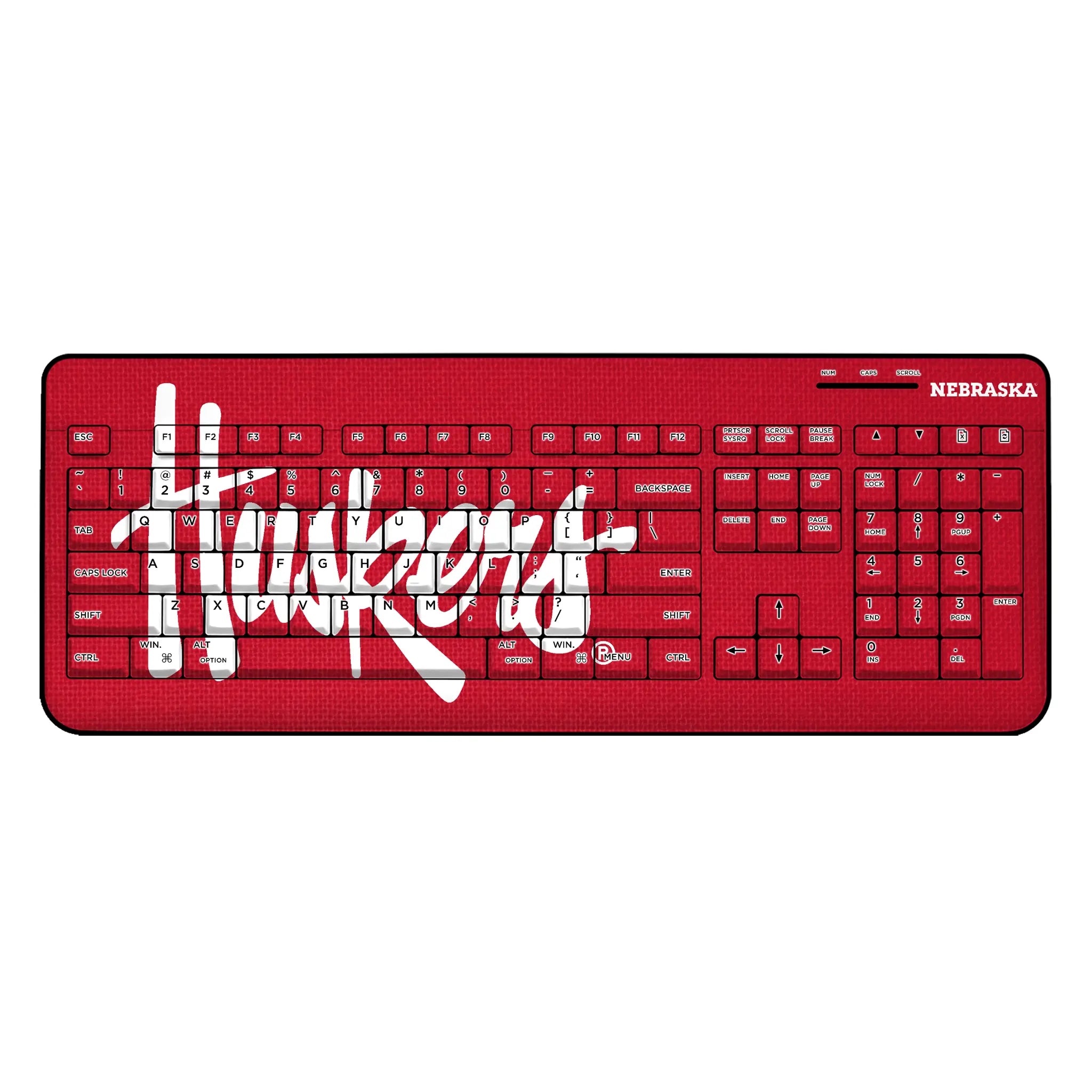 University of Nebraska Huskers Solid Wireless USB Keyboard