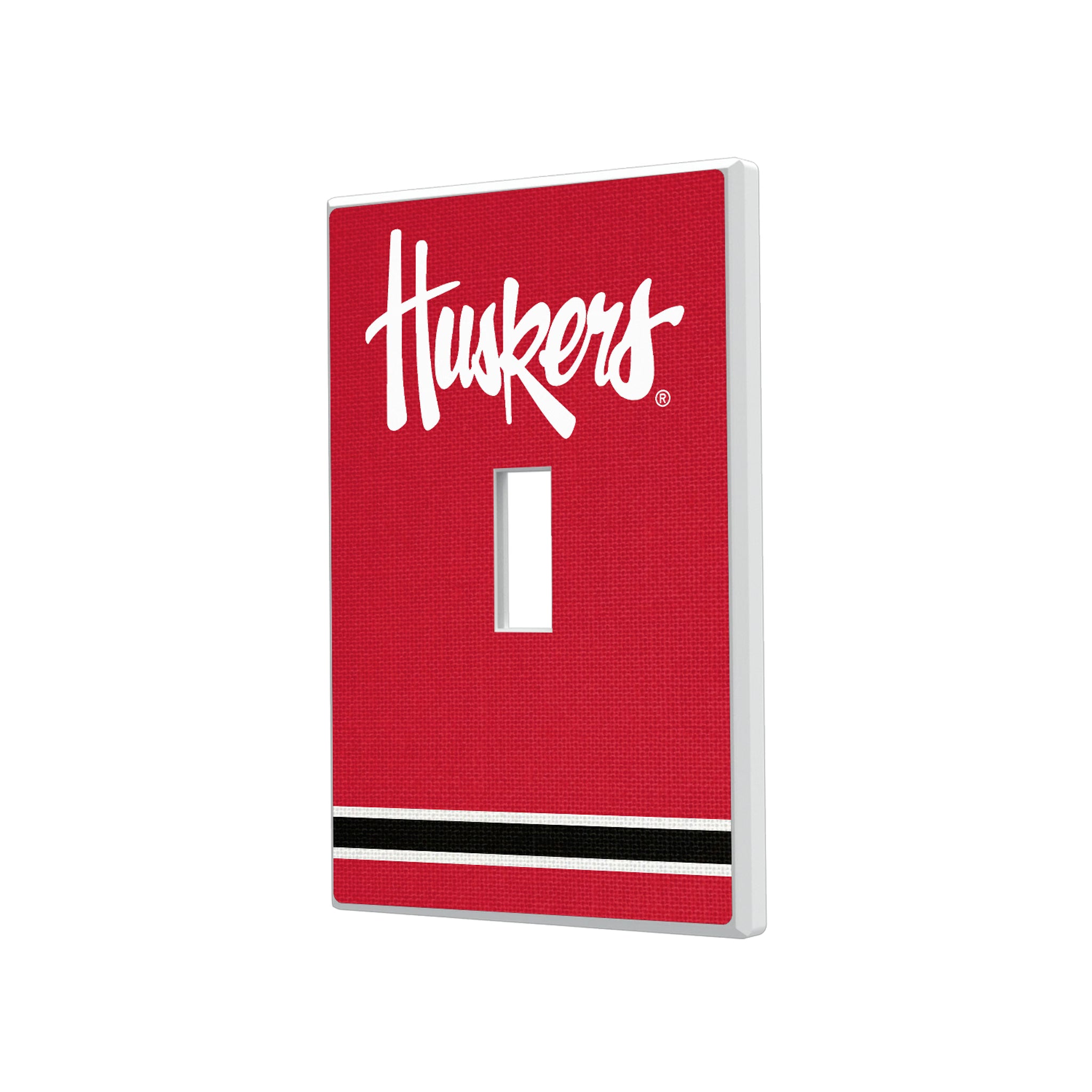 University of Nebraska Huskers Stripe Hidden-Screw Light Switch Plate#Style_Single Toggle
