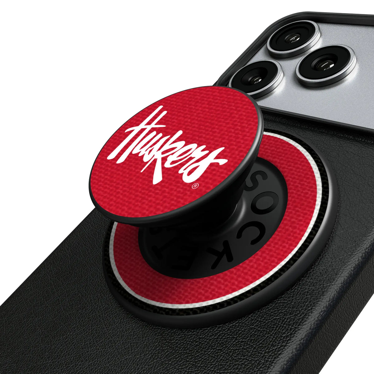 University of Nebraska Huskers Stripe Popsockets Round Magnetic