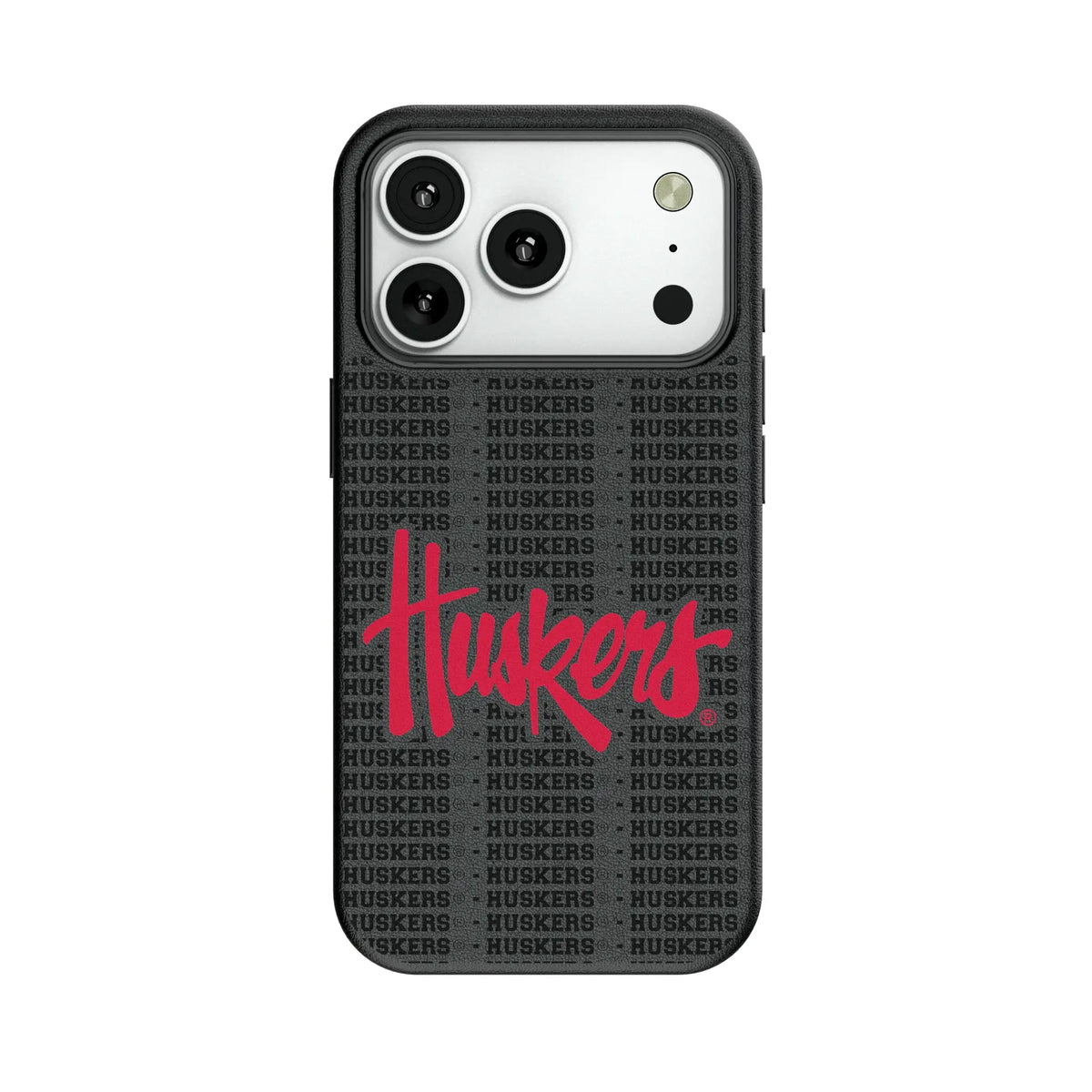 University of Nebraska Huskers Text Backdrop MagSafe Compatible Phone Case for Apple iPhone