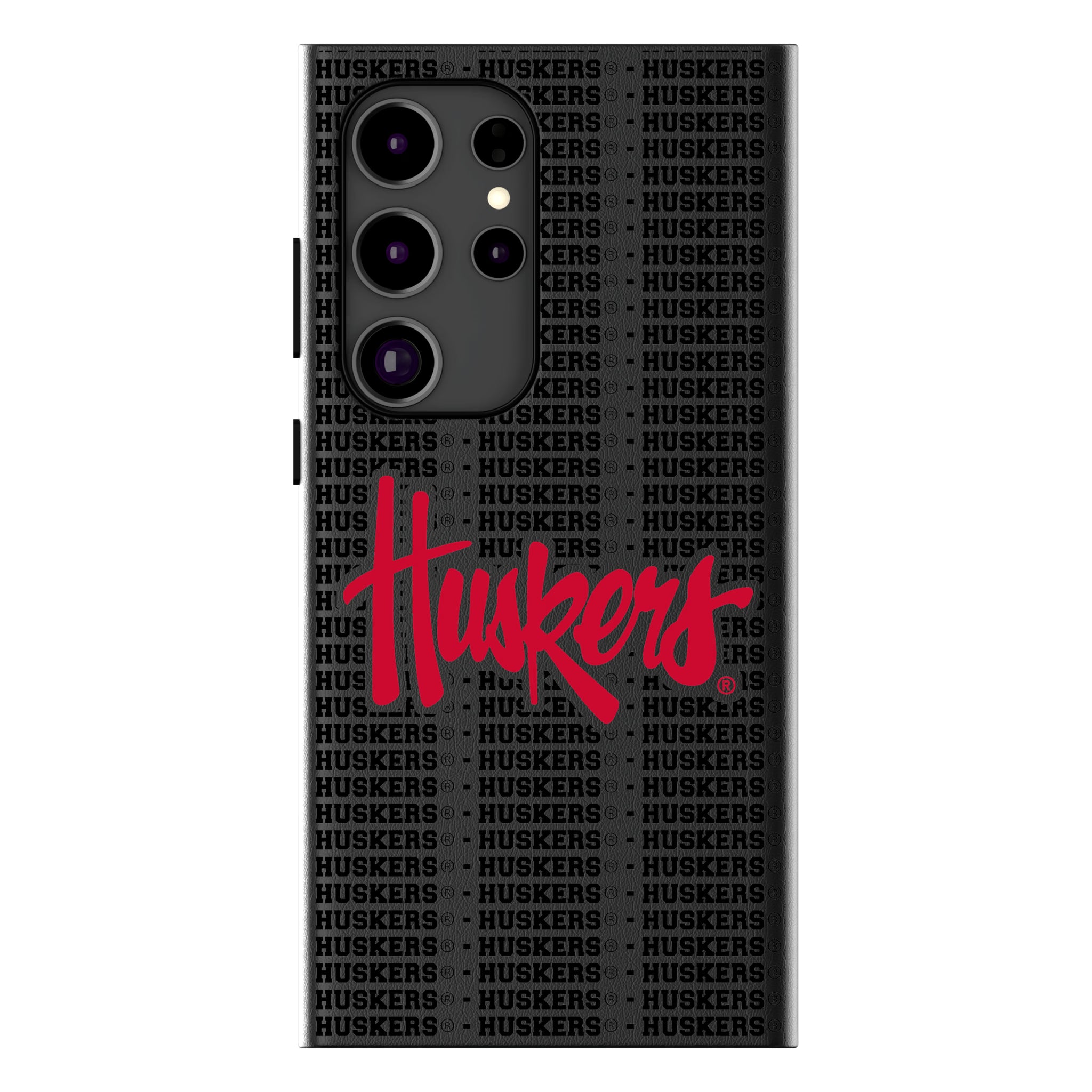 University of Nebraska Huskers Text Backdrop Galaxy MagSafe Compatible Phone Case for Samsung Galaxy