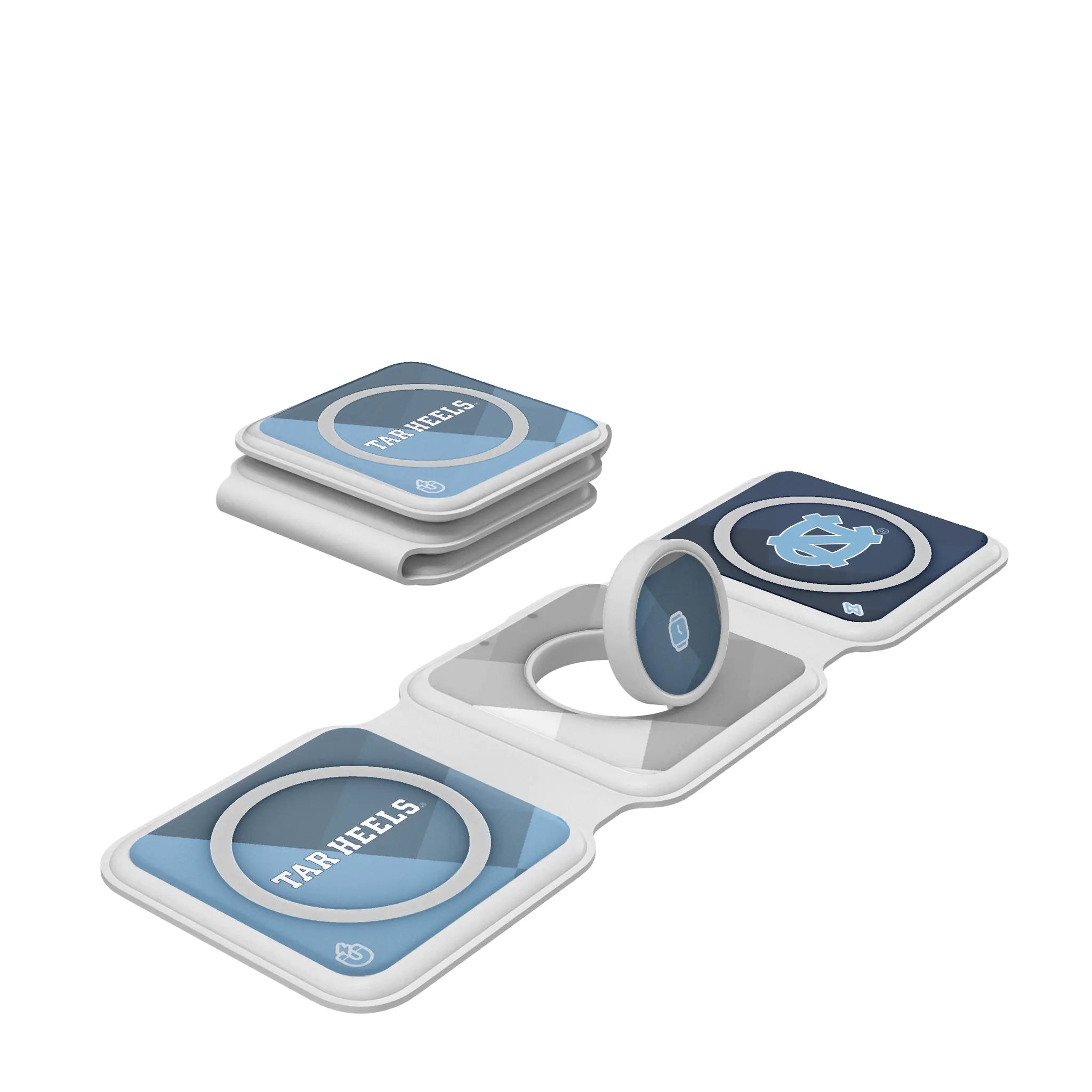 University of North Carolina Tar Heels Color Block Foldable 3 in 1 Charger