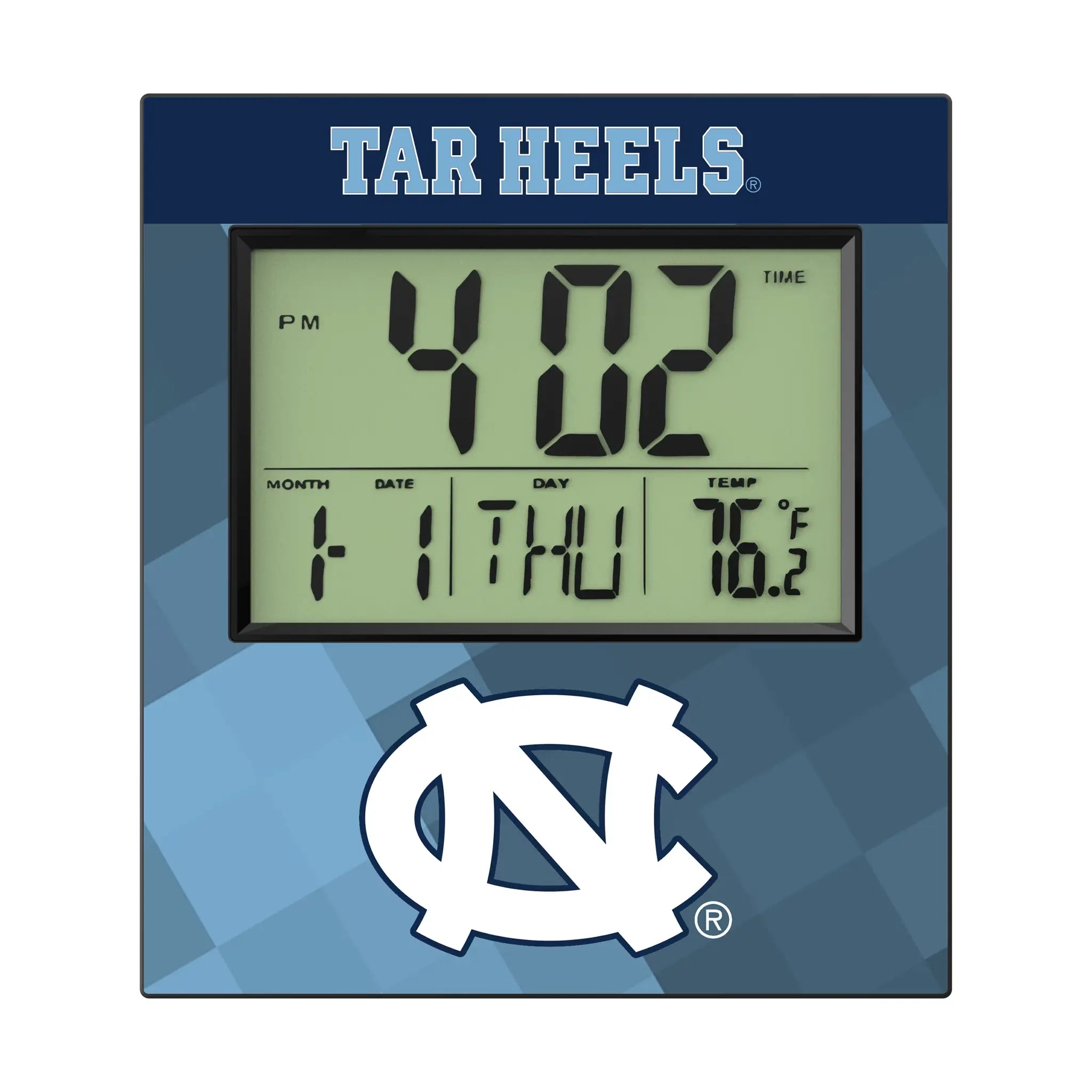 University of North Carolina Tar Heels Color Block Wall Clock