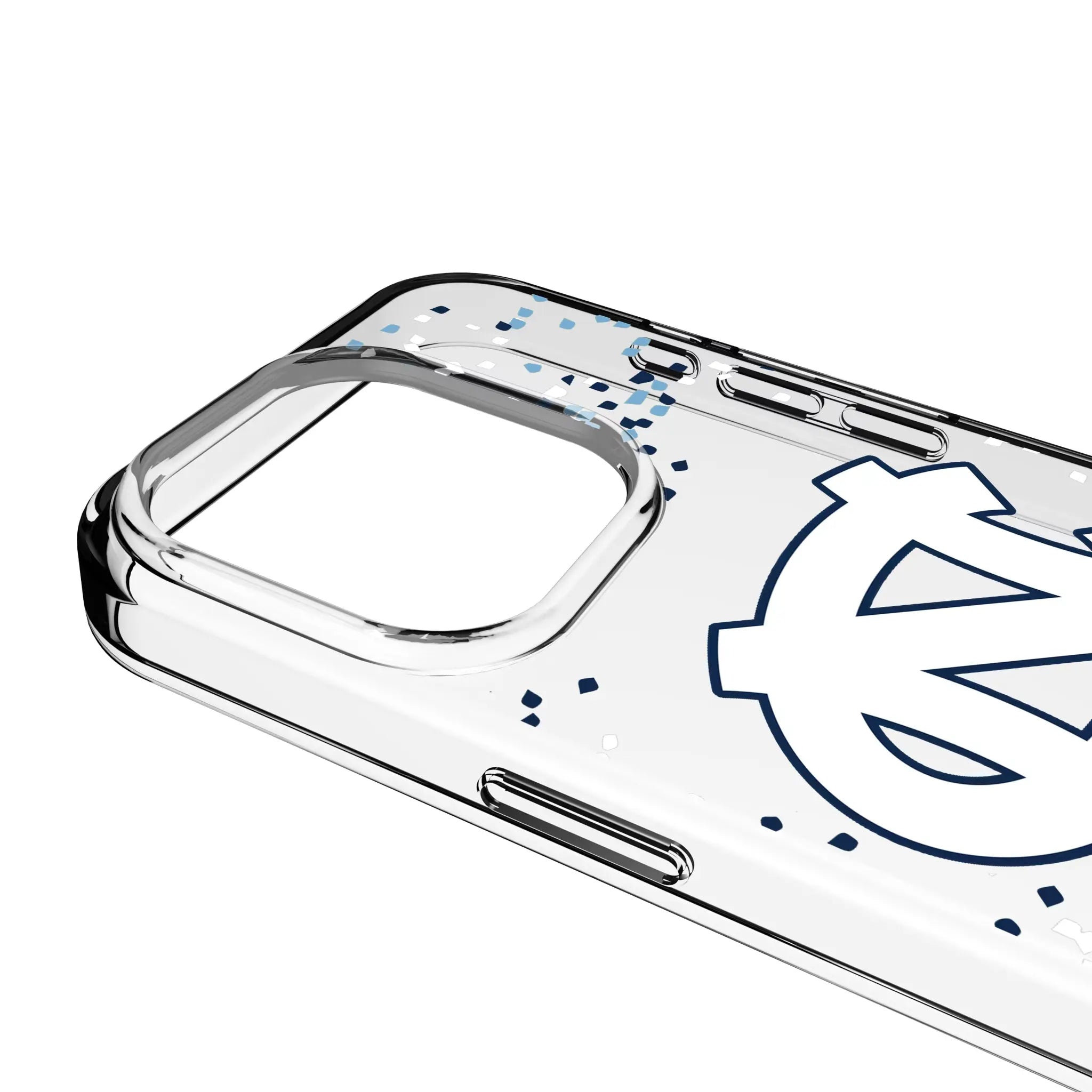 University of North Carolina Tar Heels Confetti iPhone Clear Phone Case for Apple iPhone - Detail