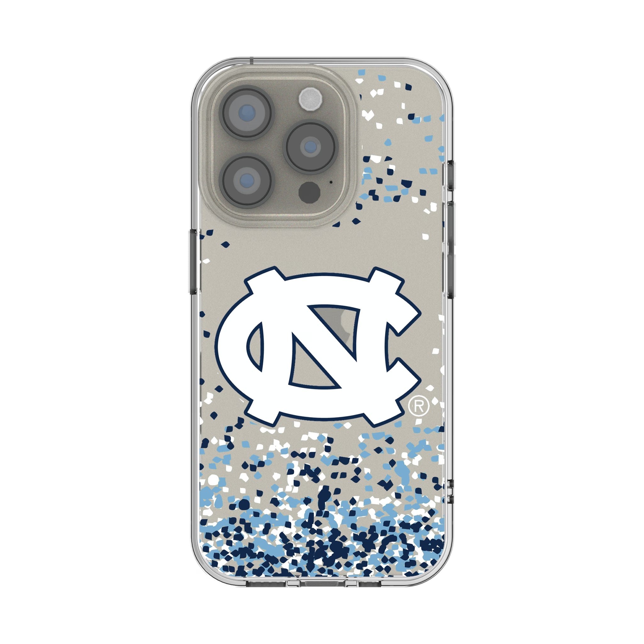 University of North Carolina Tar Heels Confetti iPhone Clear Phone Case for Apple iPhone