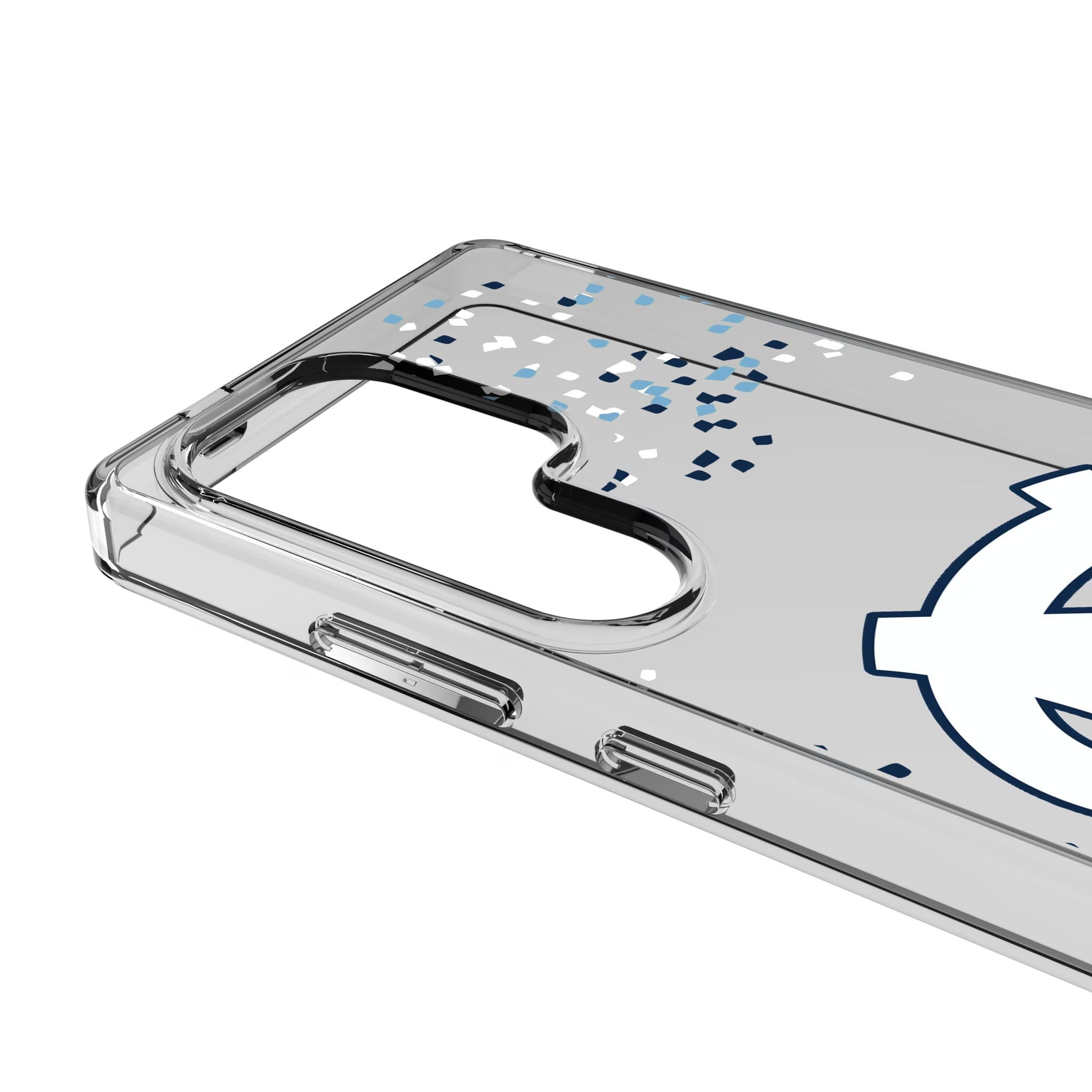University of North Carolina Tar Heels Confetti Galaxy Clear Phone Case for Samsung Galaxy - Detail