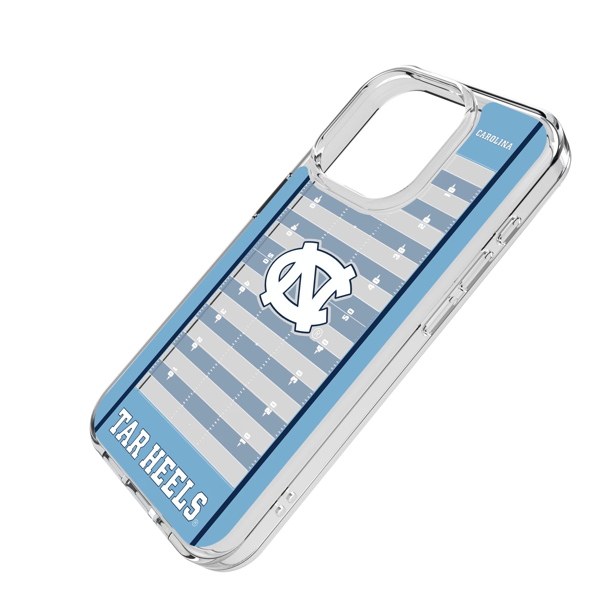 University of North Carolina Tar Heels Field iPhone Clear Phone Case for Apple iPhone - Isometric View