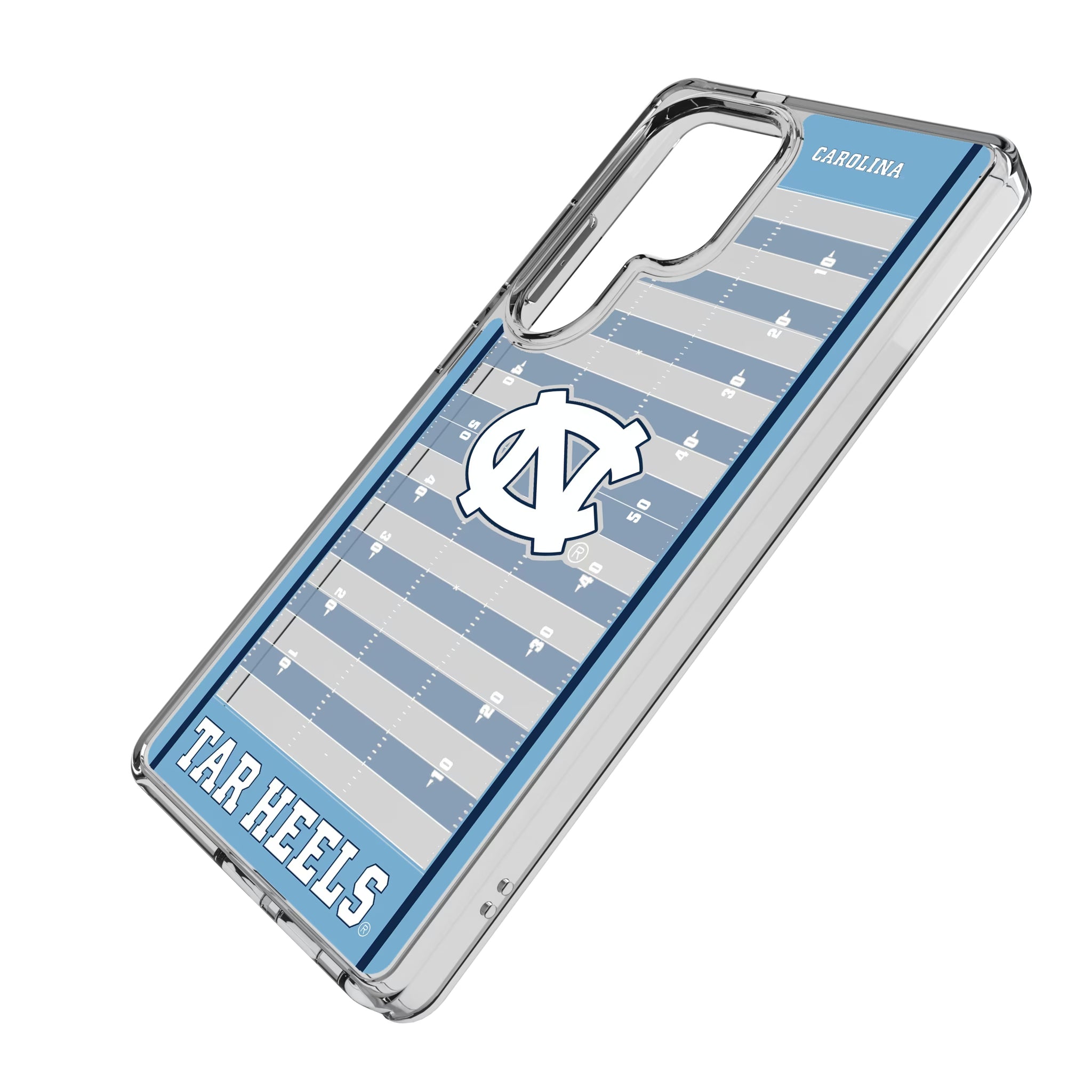 University of North Carolina Tar Heels Field Galaxy Clear Phone Case for Samsung Galaxy - Isometric View