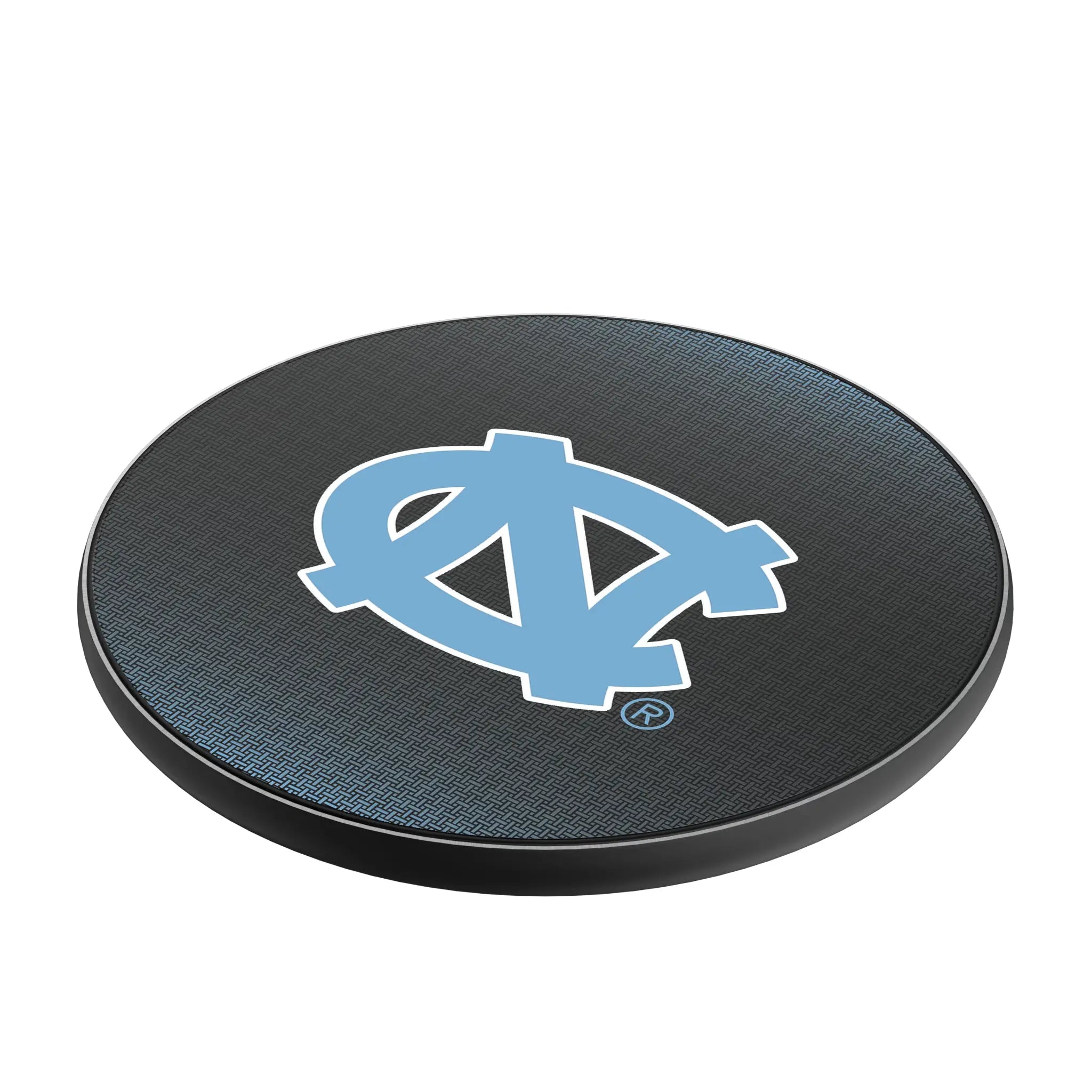 University of North Carolina Tar Heels Linen 15-Watt Wireless Charger - Isometric View