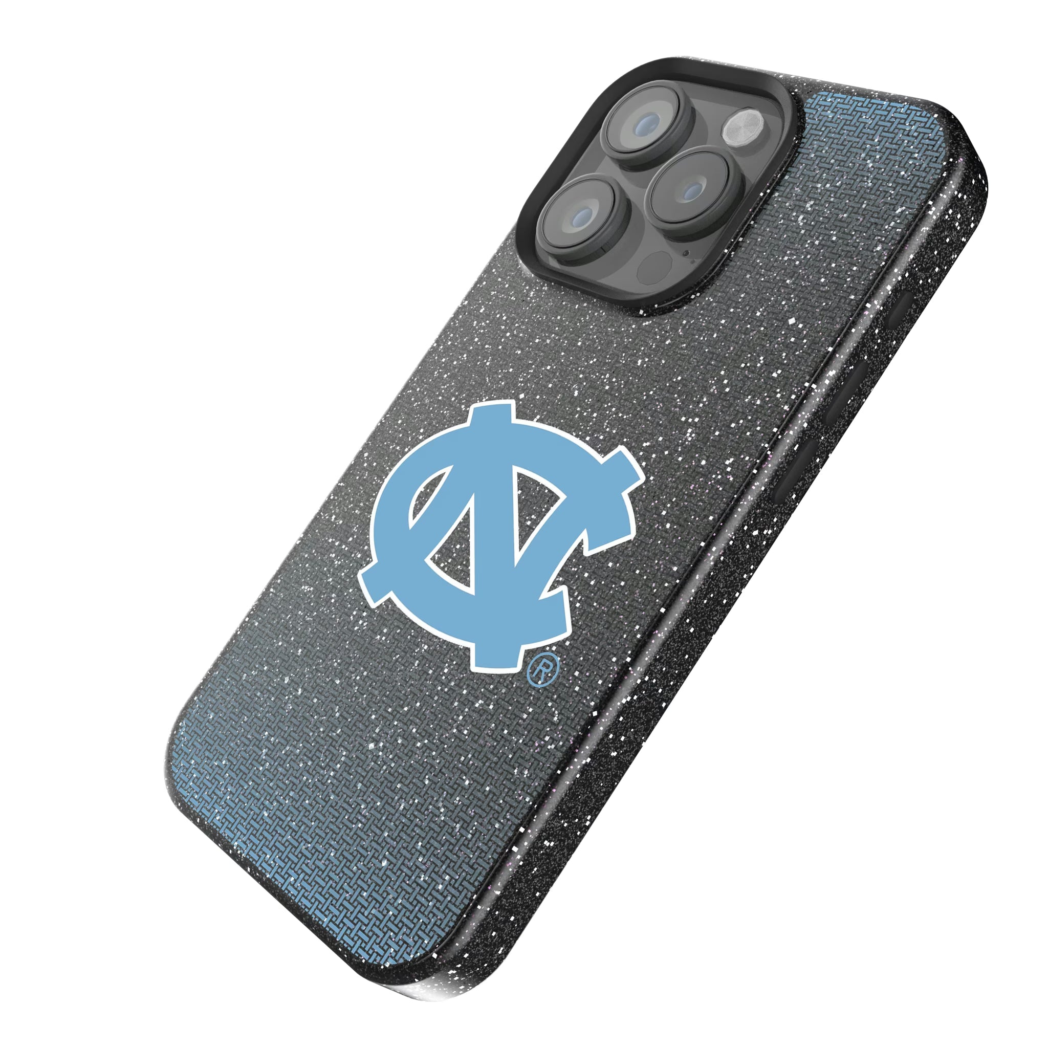 University of North Carolina Tar Heels Linen iPhone Bling Phone Case for Apple iPhone - Isometric View