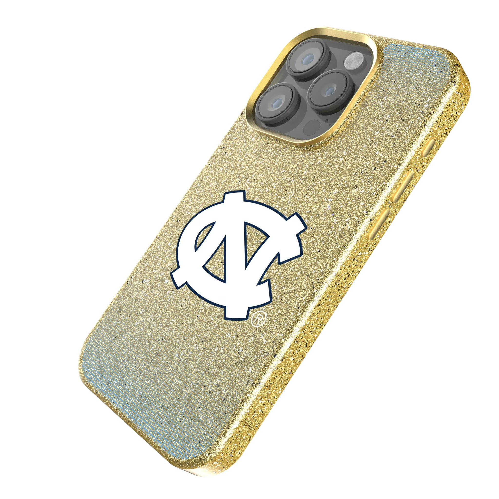 University of North Carolina Tar Heels Linen iPhone Bling Phone Case for Apple iPhone - Isometric View
