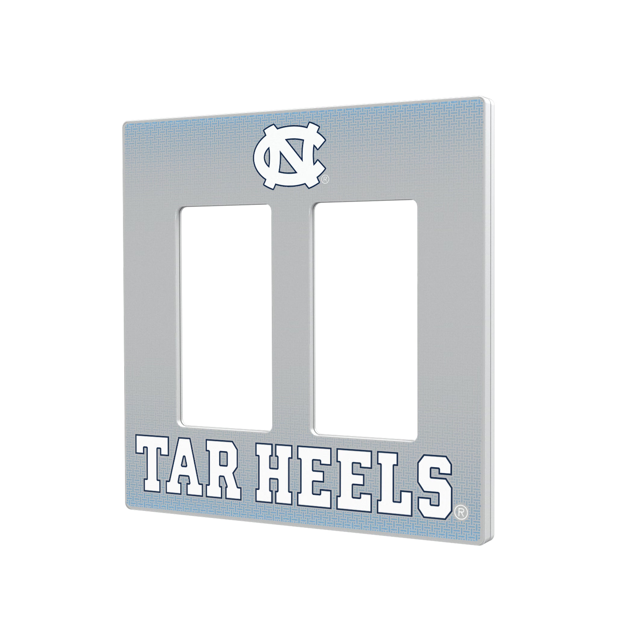 University of North Carolina Tar Heels Linen Hidden-Screw Light Switch Plate#Style_Double Rocker