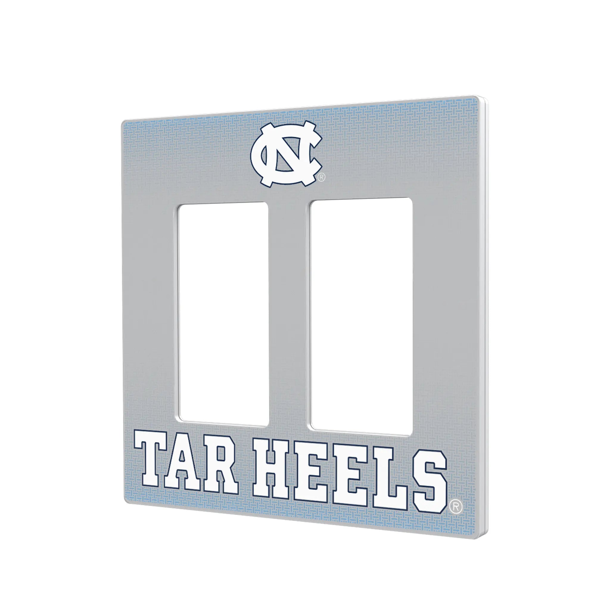 University of North Carolina Tar Heels Linen Hidden-Screw Light Switch Plate#Style_Double Rocker