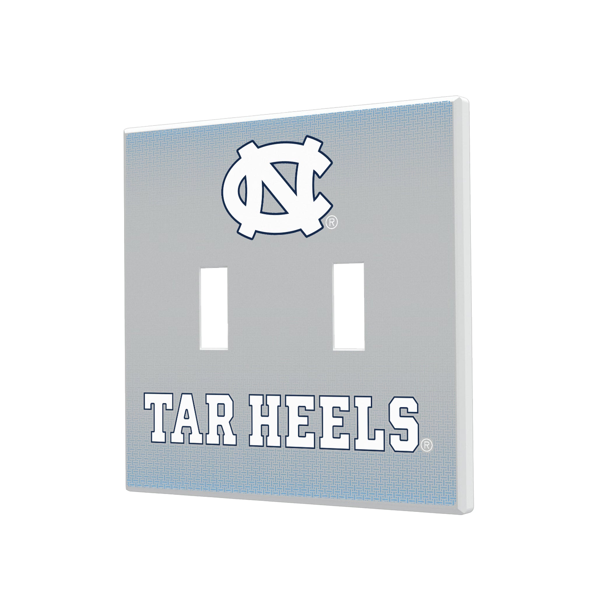 University of North Carolina Tar Heels Linen Hidden-Screw Light Switch Plate#Style_Double Toggle
