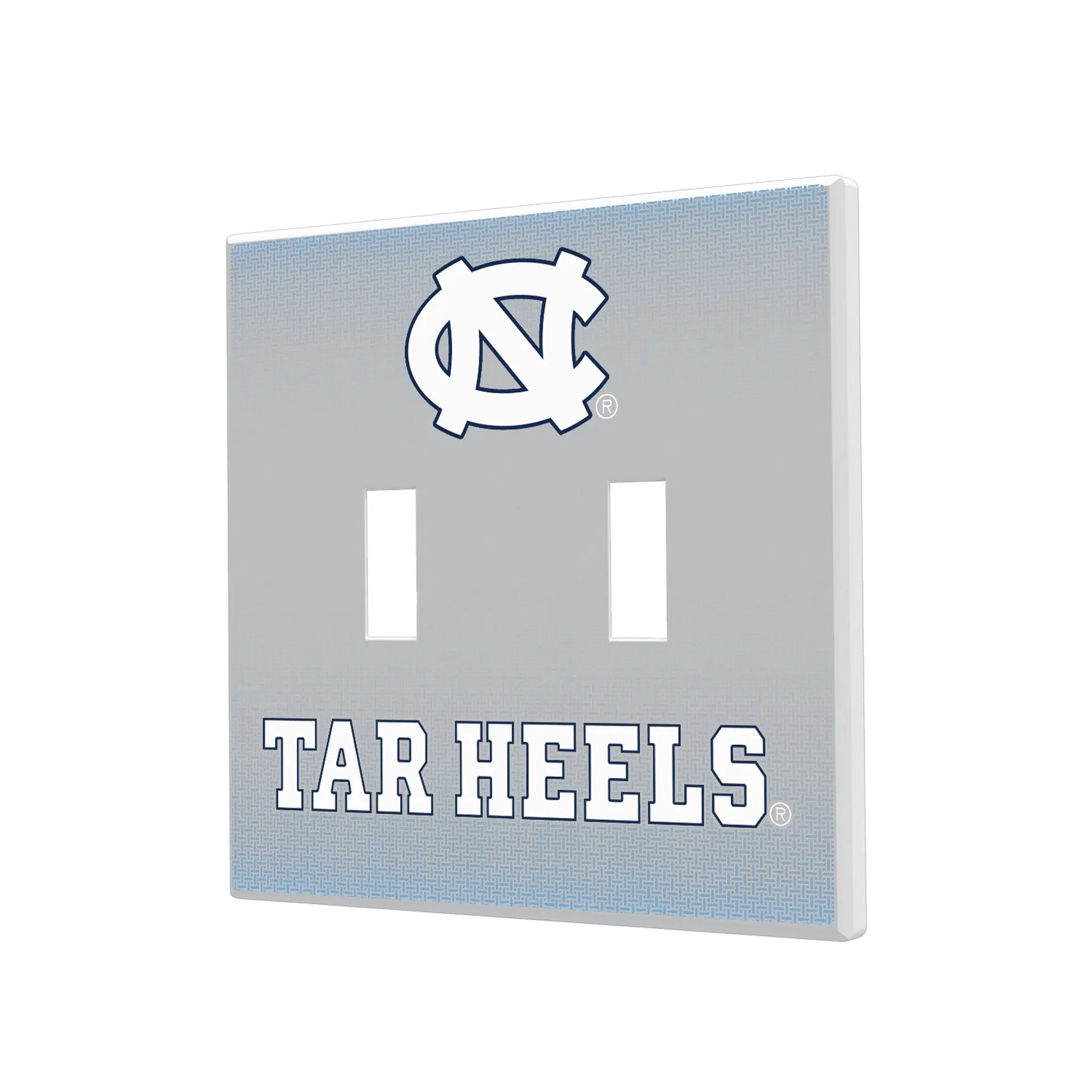 University of North Carolina Tar Heels Linen Hidden-Screw Light Switch Plate#Style_Double Toggle