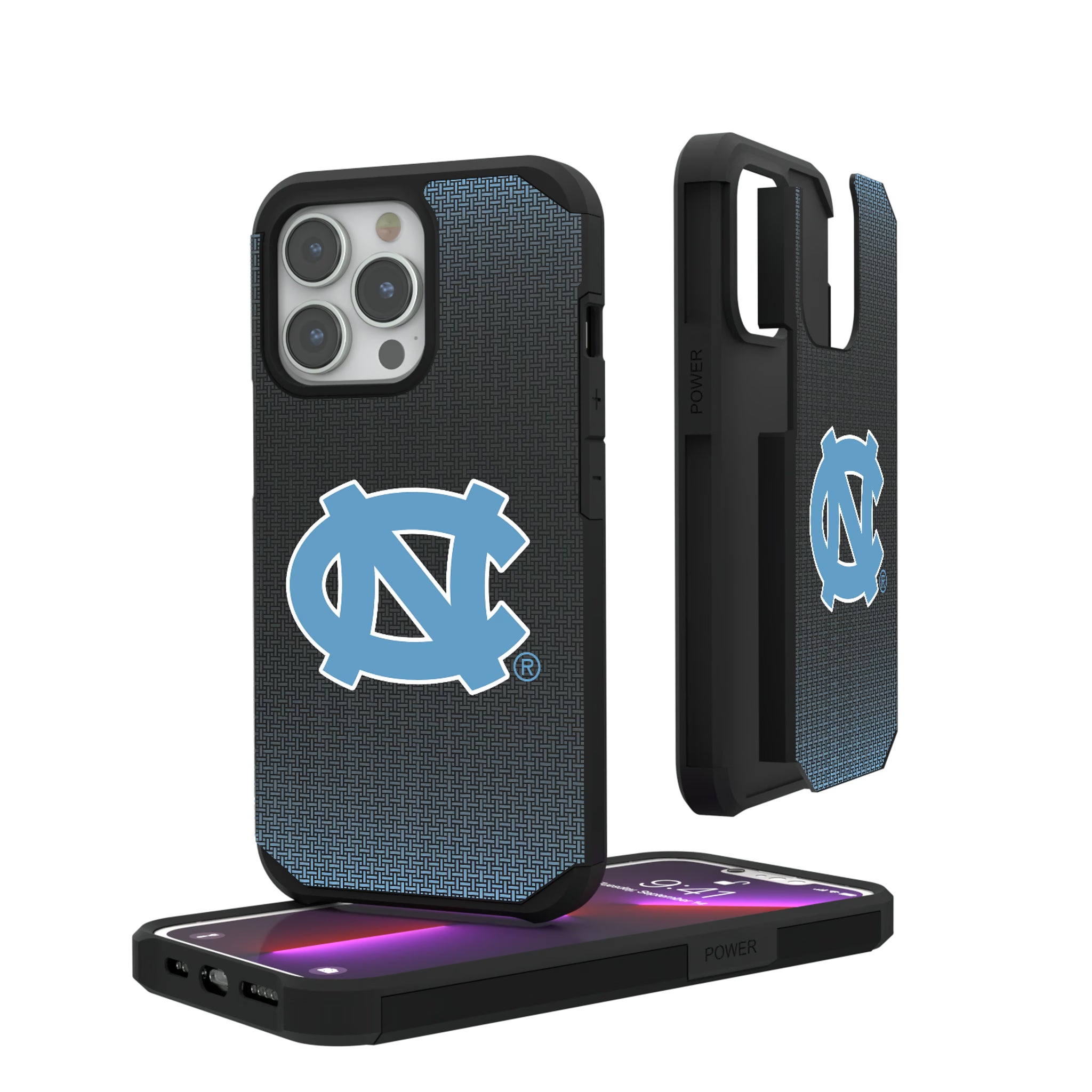 University of North Carolina Tar Heels Linen iPhone Rugged Phone Case for Apple iPhone#Device_iPhone 13 Pro