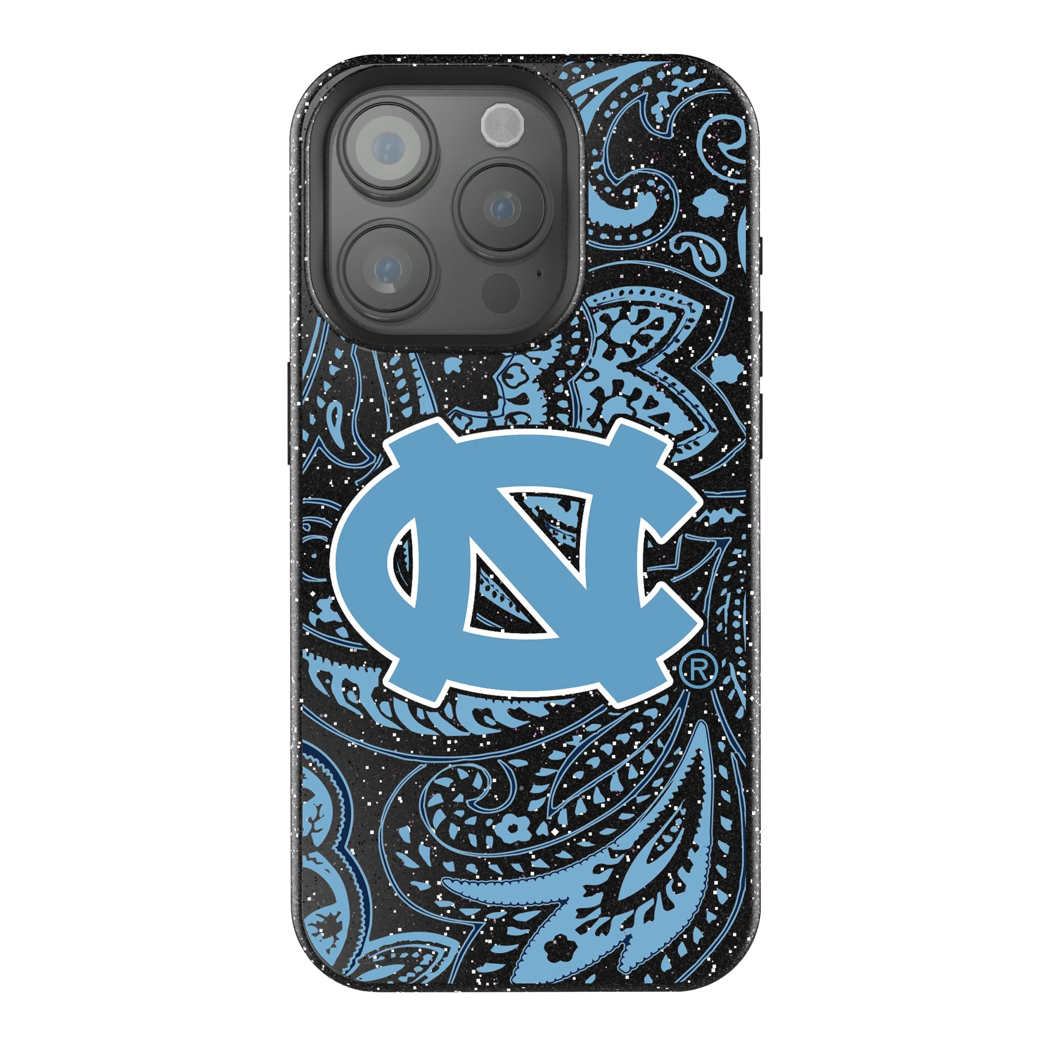 University of North Carolina Tar Heels Paisley iPhone Bling Phone Case for Apple iPhone