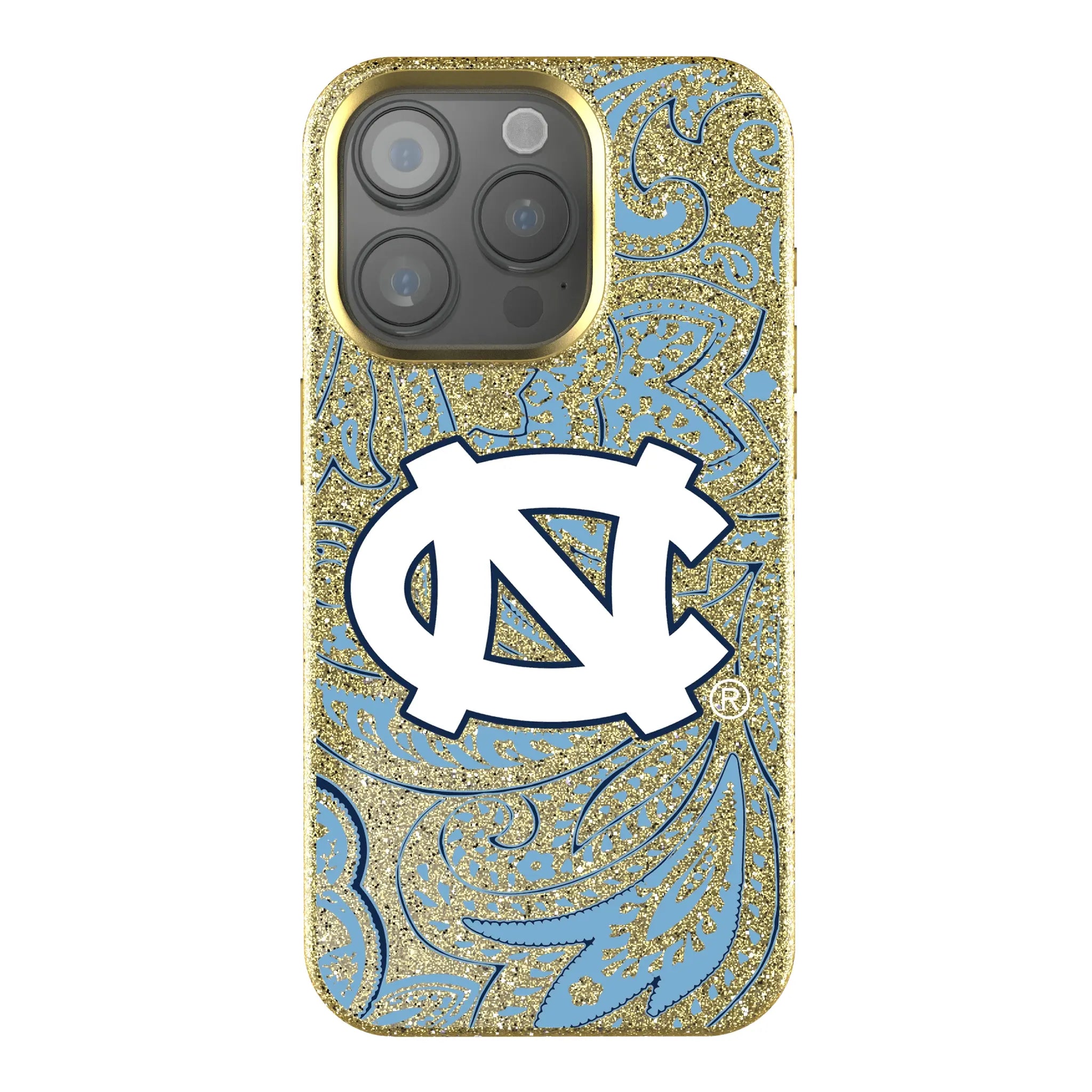 University of North Carolina Tar Heels Paisley iPhone Bling Phone Case for Apple iPhone