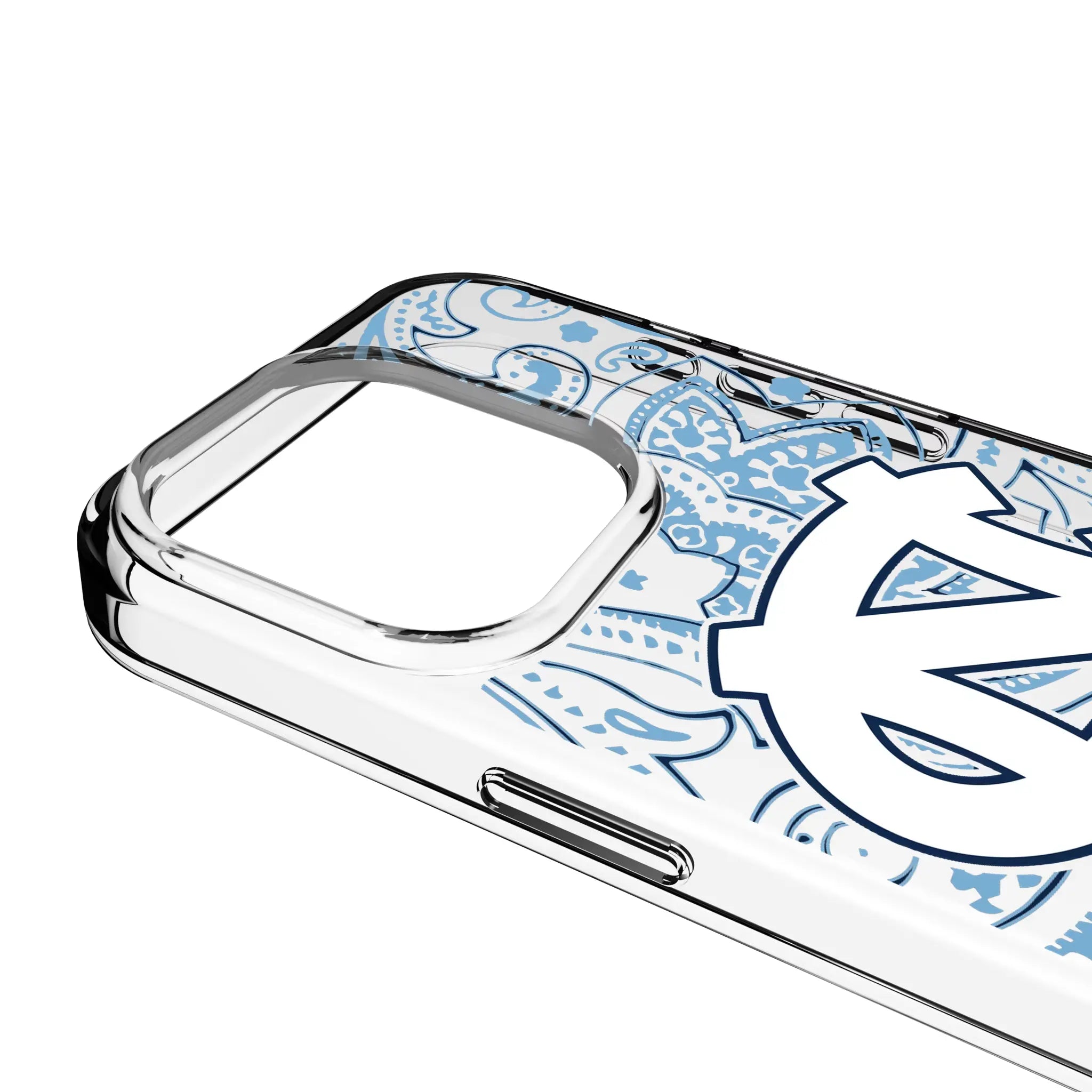 University of North Carolina Tar Heels Paisley iPhone Clear Phone Case for Apple iPhone - Detail