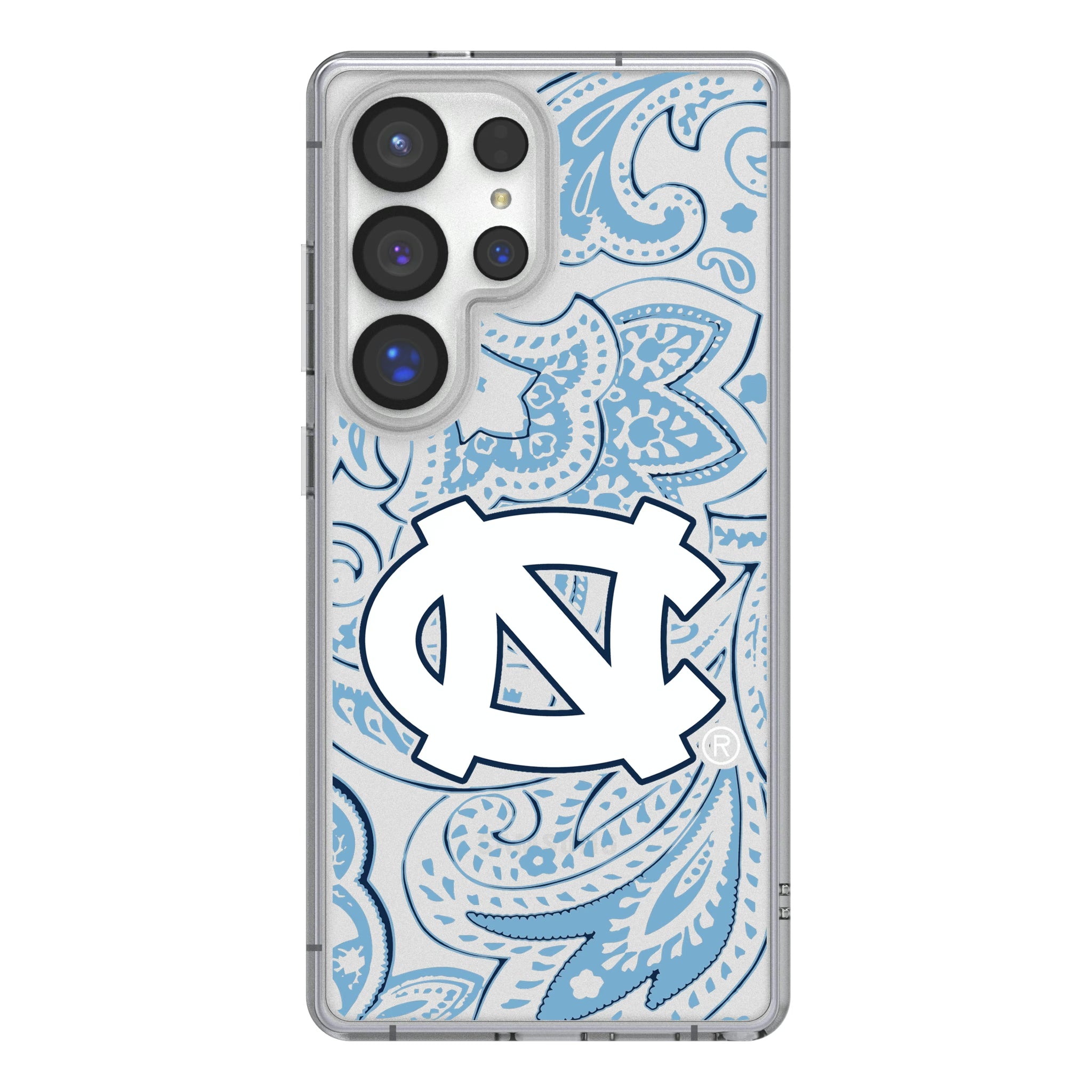 University of North Carolina Tar Heels Paisley Galaxy Clear Phone Case for Samsung Galaxy