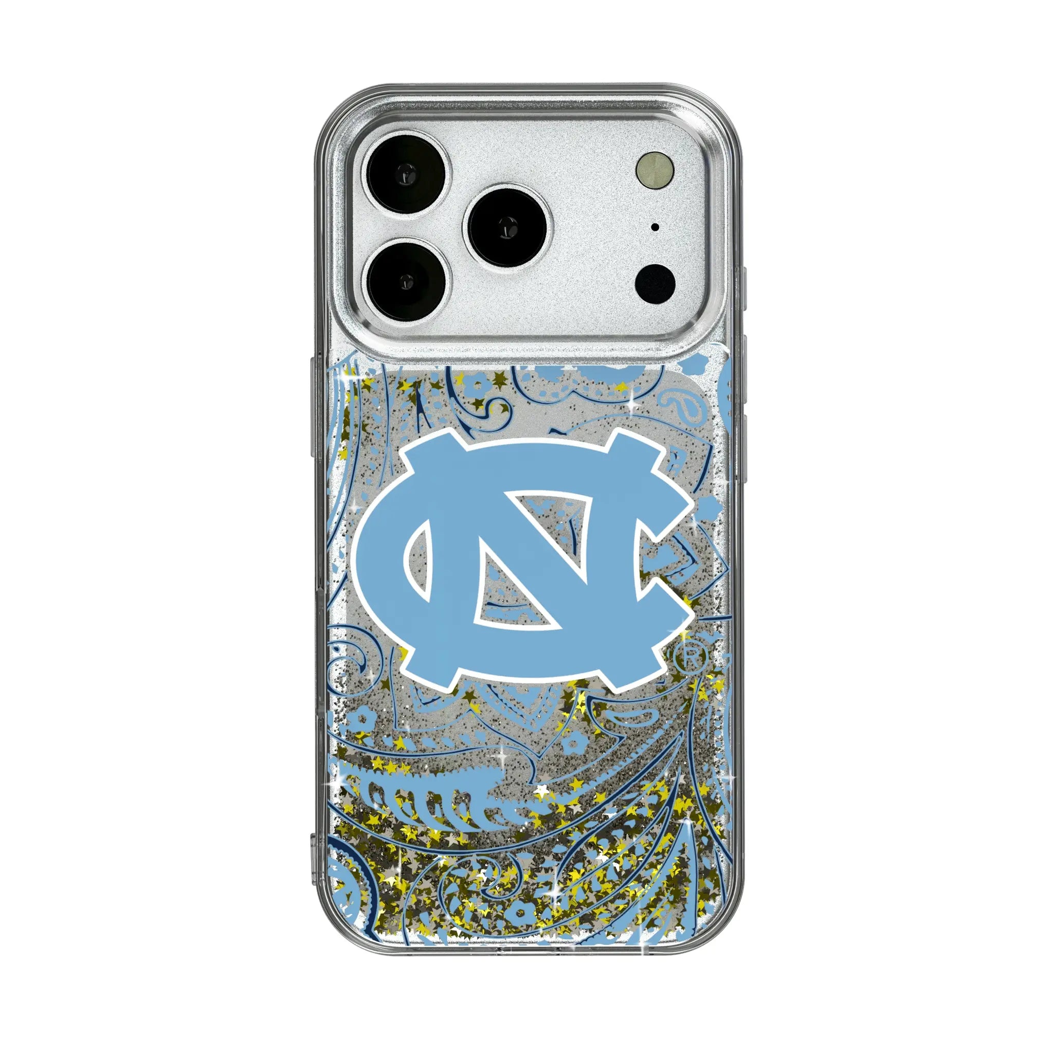University of North Carolina Tar Heels Paisley iPhone Glitter Phone Case for Apple iPhone