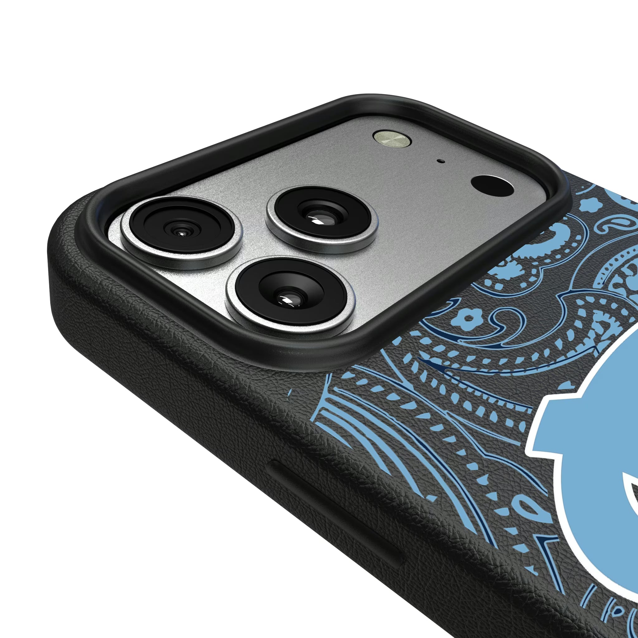 University of North Carolina Tar Heels Paisley iPhone MagSafe Compatible Phone Case for Apple iPhone - Detail#Device_iPhone 17 Pro Max