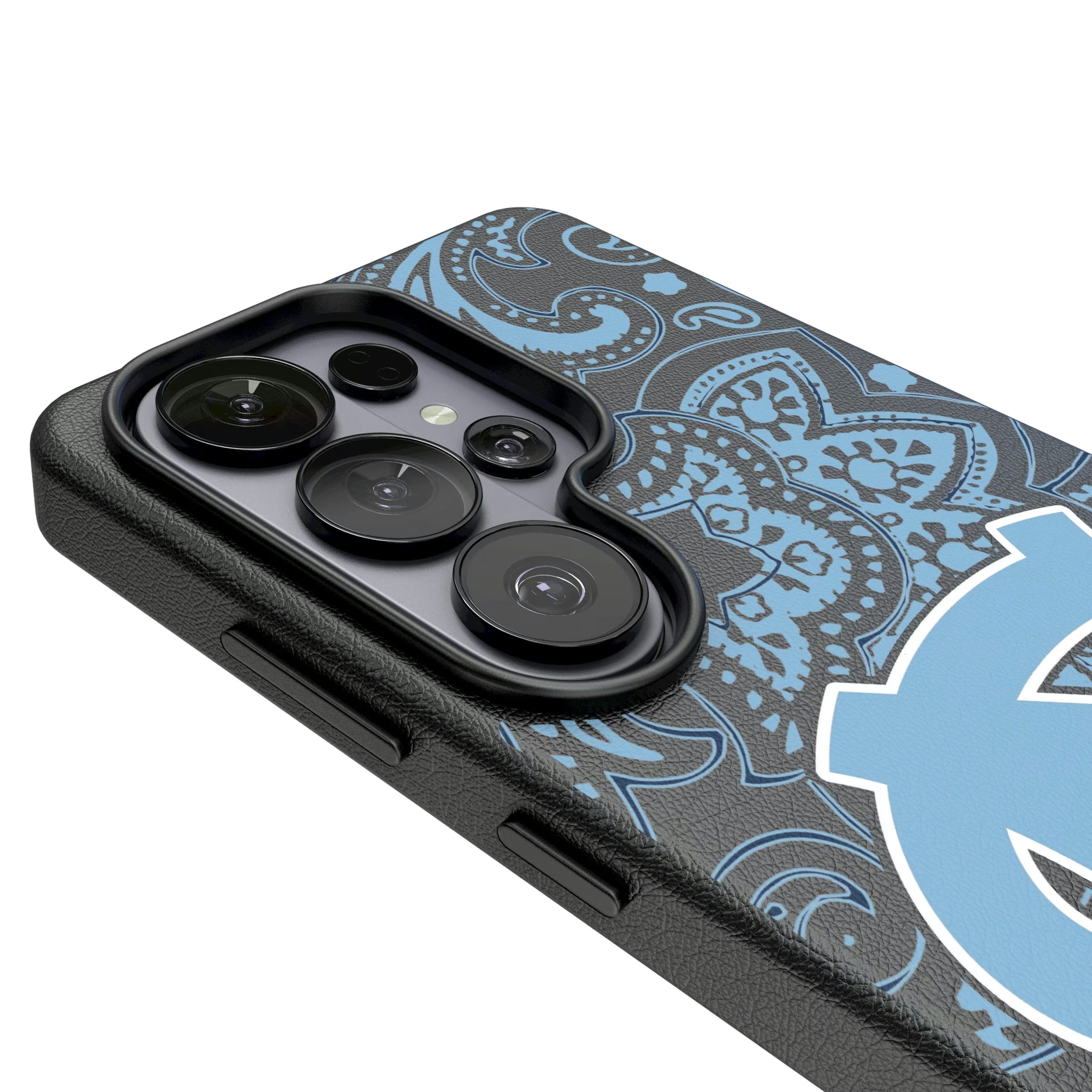 University of North Carolina Tar Heels Paisley Galaxy MagSafe Compatible Phone Case for Samsung Galaxy - Detail