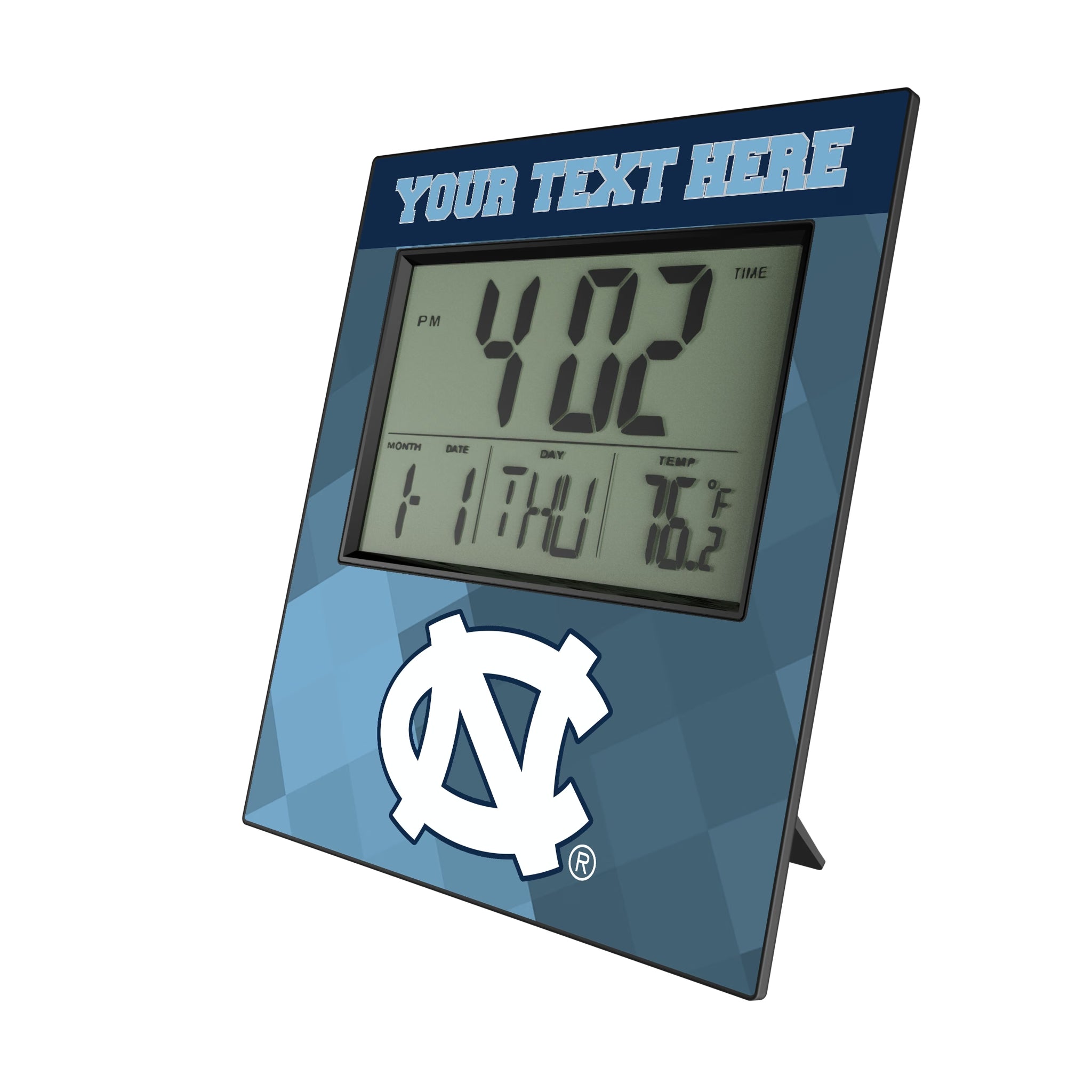 University of North Carolina Tar Heels Personalized Color Block Wall Clock
