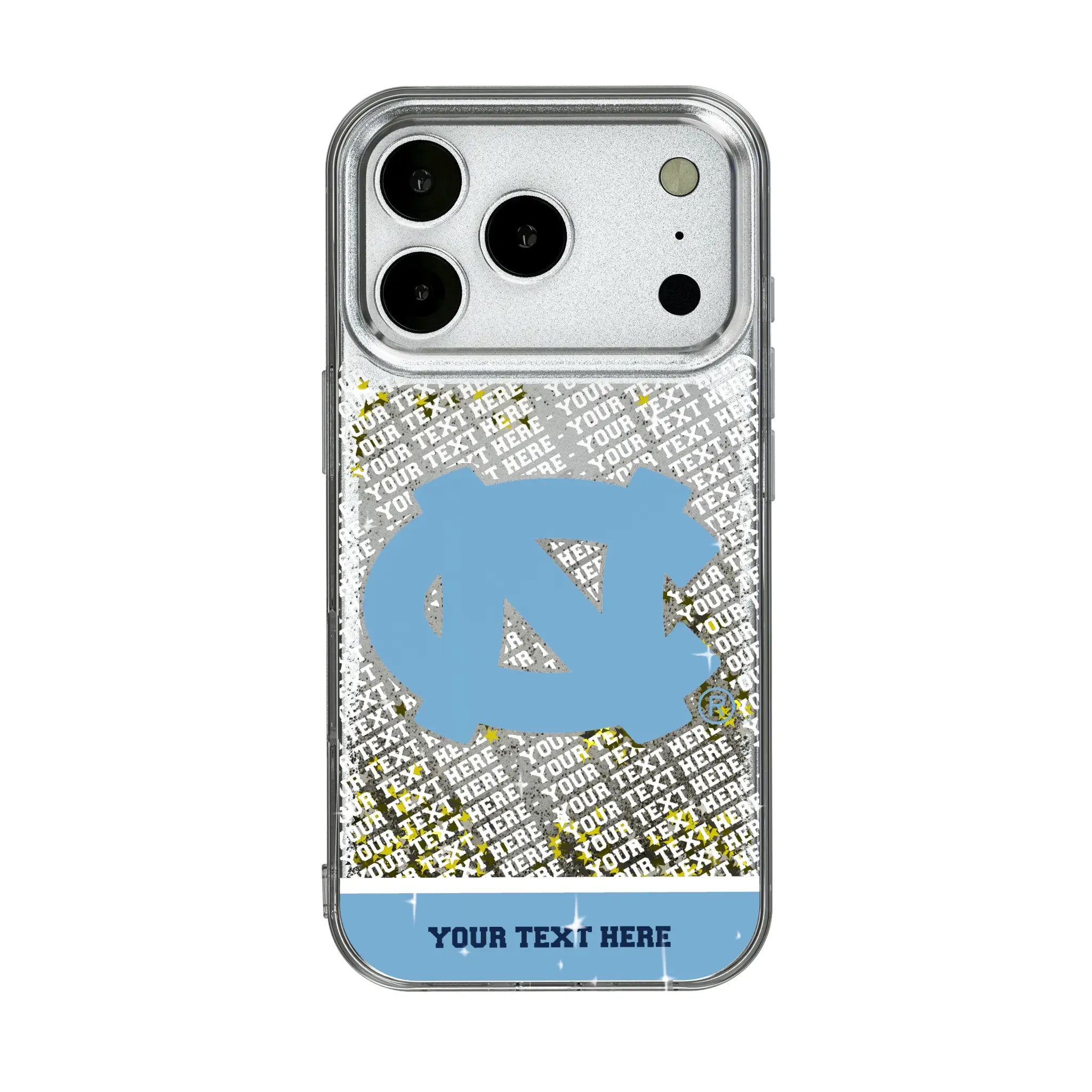 University of North Carolina Tar Heels Personalized EndZone Plus iPhone Glitter Phone Case for Apple iPhone