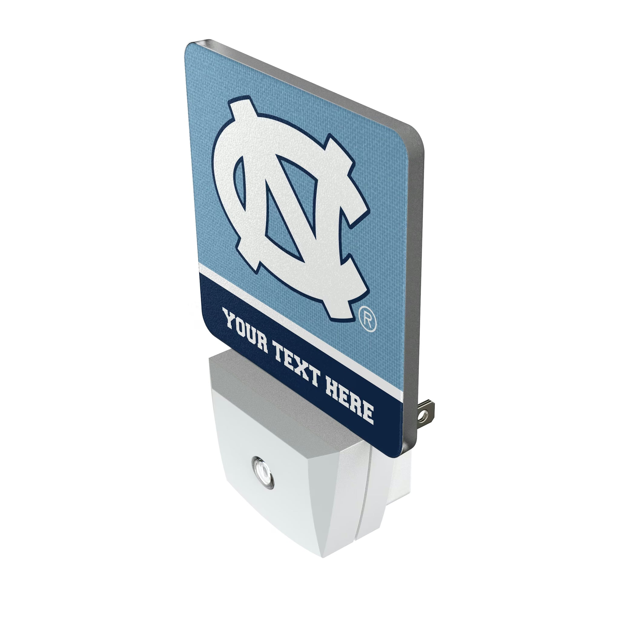 University of North Carolina Tar Heels Personalized Endzone Solid Night Light 2-Pack - Isometric View