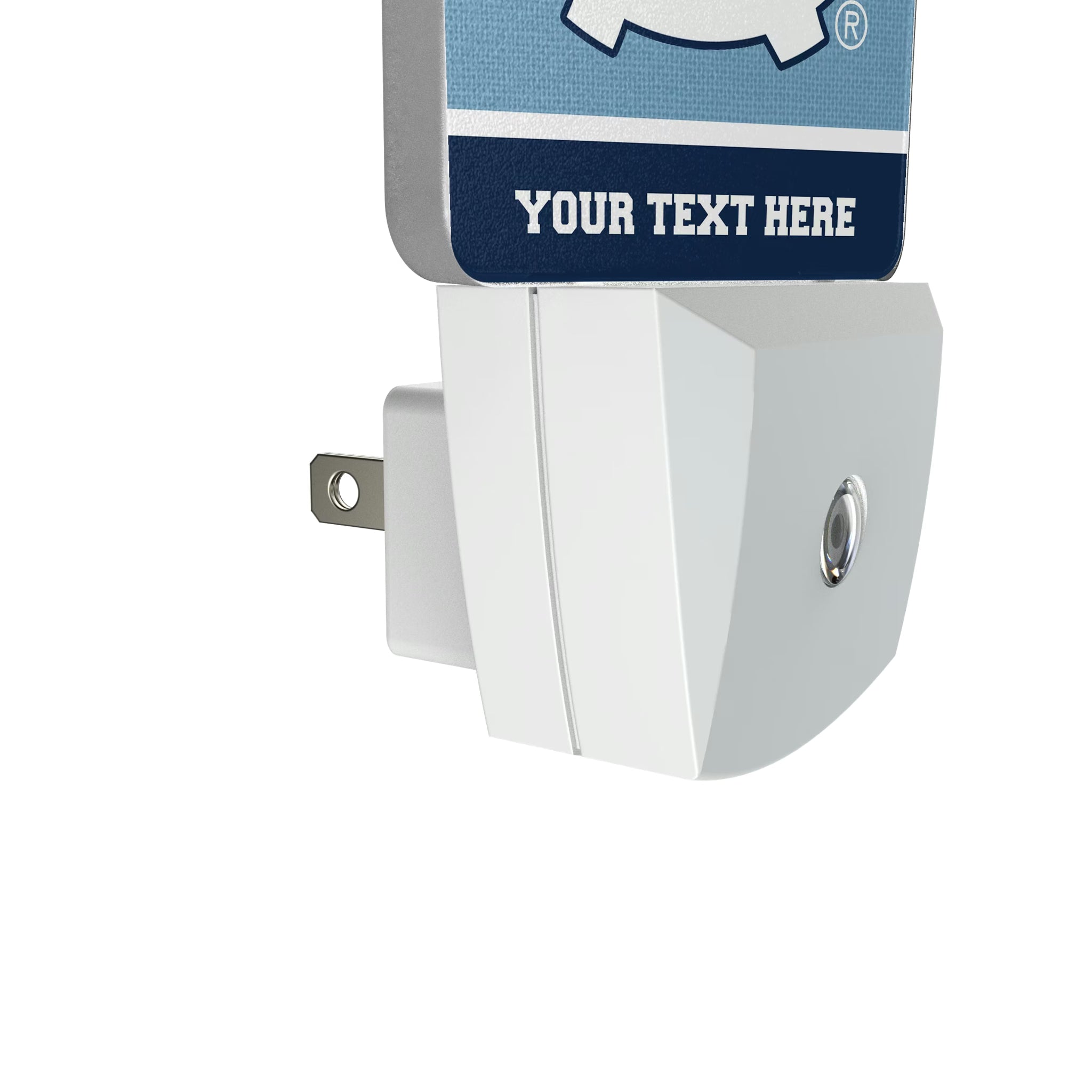 University of North Carolina Tar Heels Personalized Endzone Solid Night Light 2-Pack - Detail