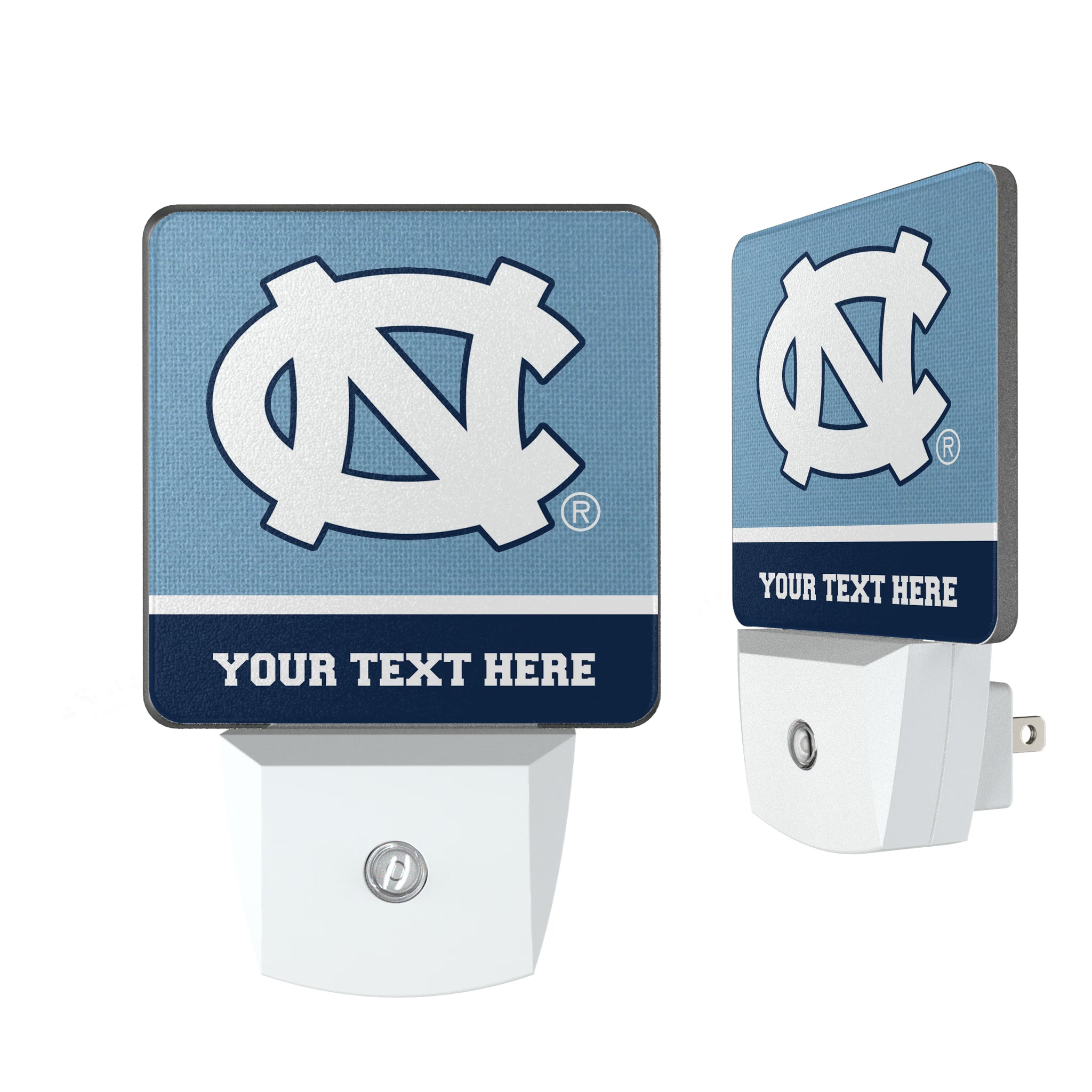 University of North Carolina Tar Heels Personalized Endzone Solid Night Light 2-Pack