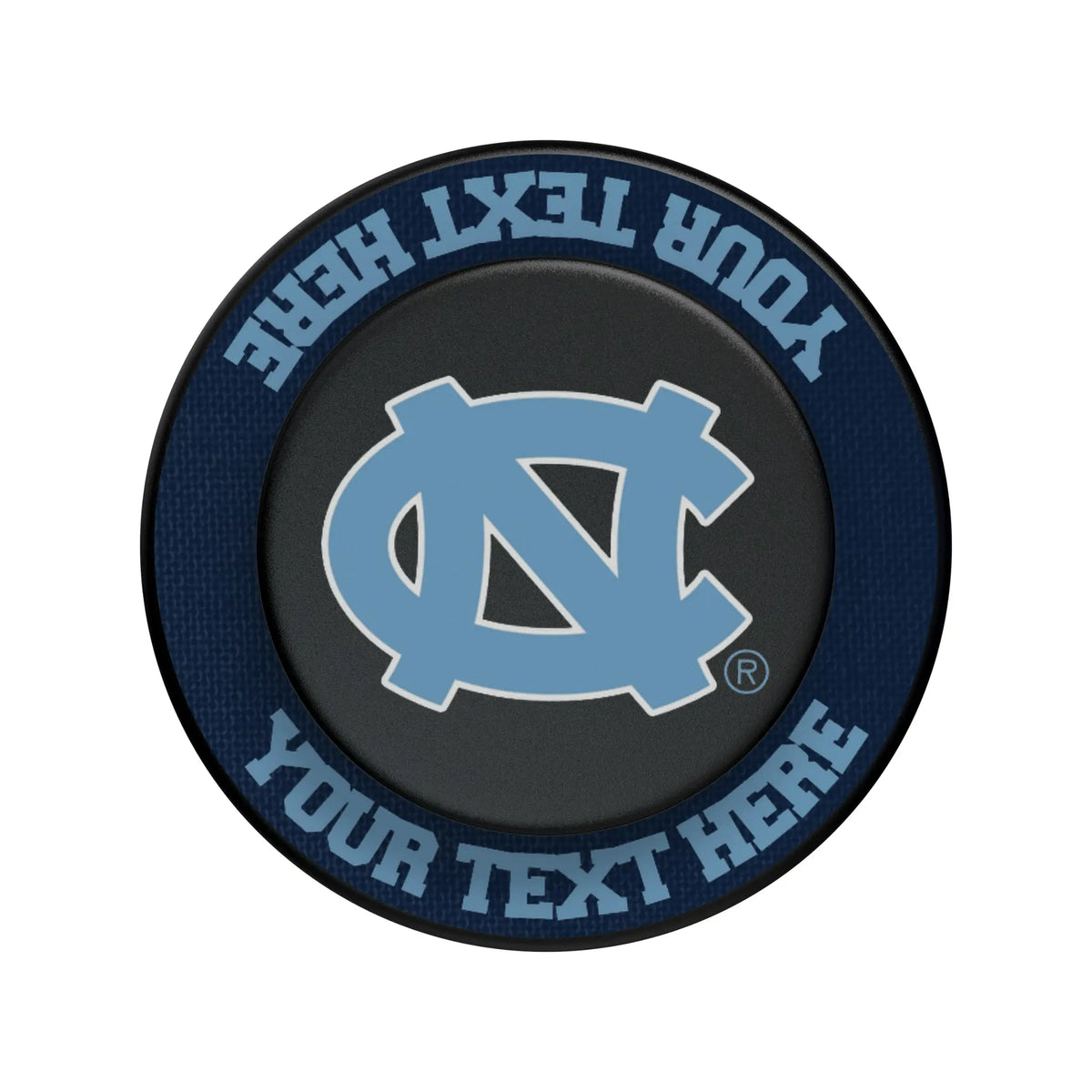University of North Carolina Tar Heels Personalized Endzone Solid Popsockets Round Magnetic