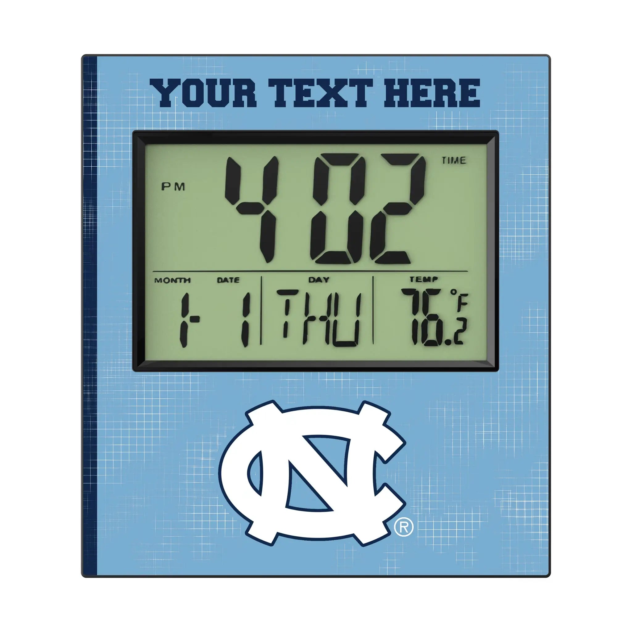 University of North Carolina Tar Heels Personalized Hatch Wall Clock