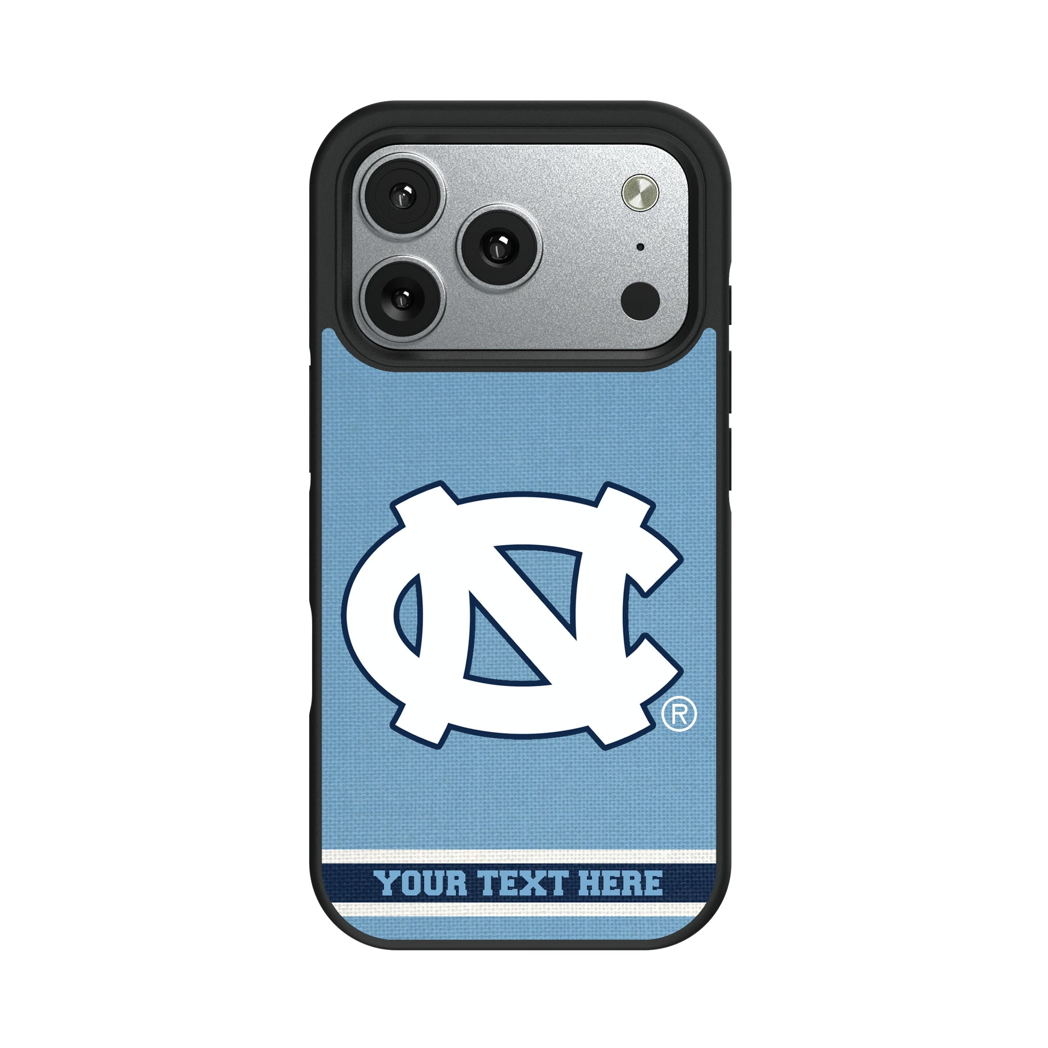 University of North Carolina Tar Heels Personalized Stripe iPhone Bump Phone Case for Apple iPhone#Device_iPhone 17 Pro