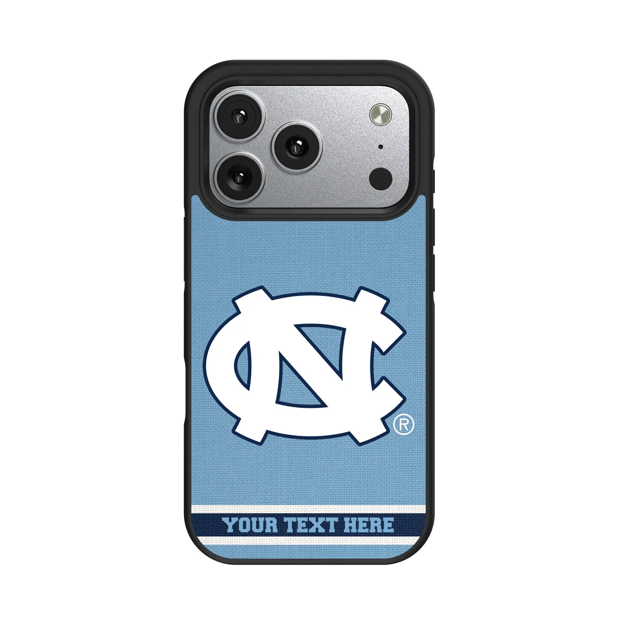 University of North Carolina Tar Heels Personalized Stripe iPhone Bump Phone Case for Apple iPhone#Device_iPhone 17 Pro