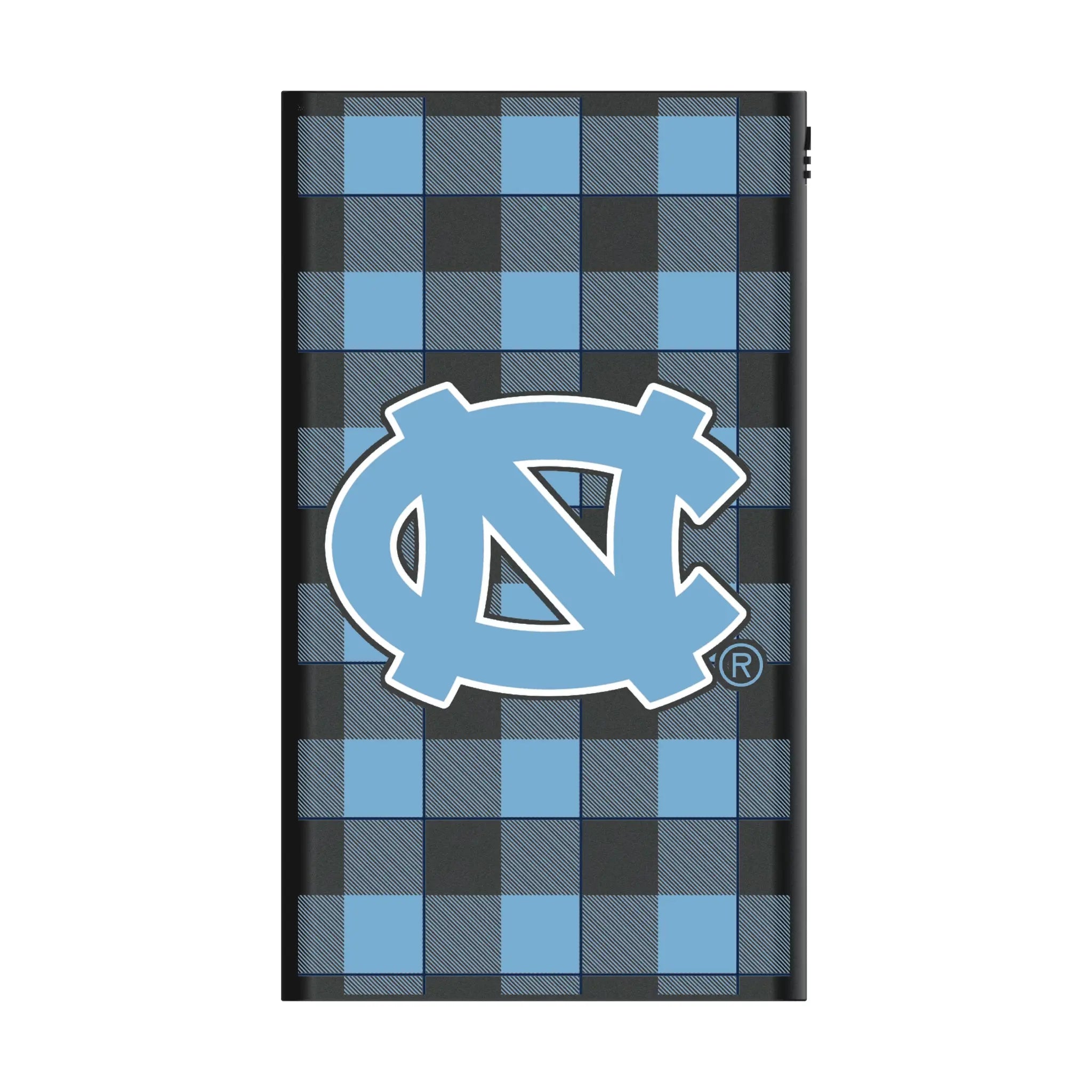 University of North Carolina Tar Heels Plaid 5000mAh Flat Power Bank