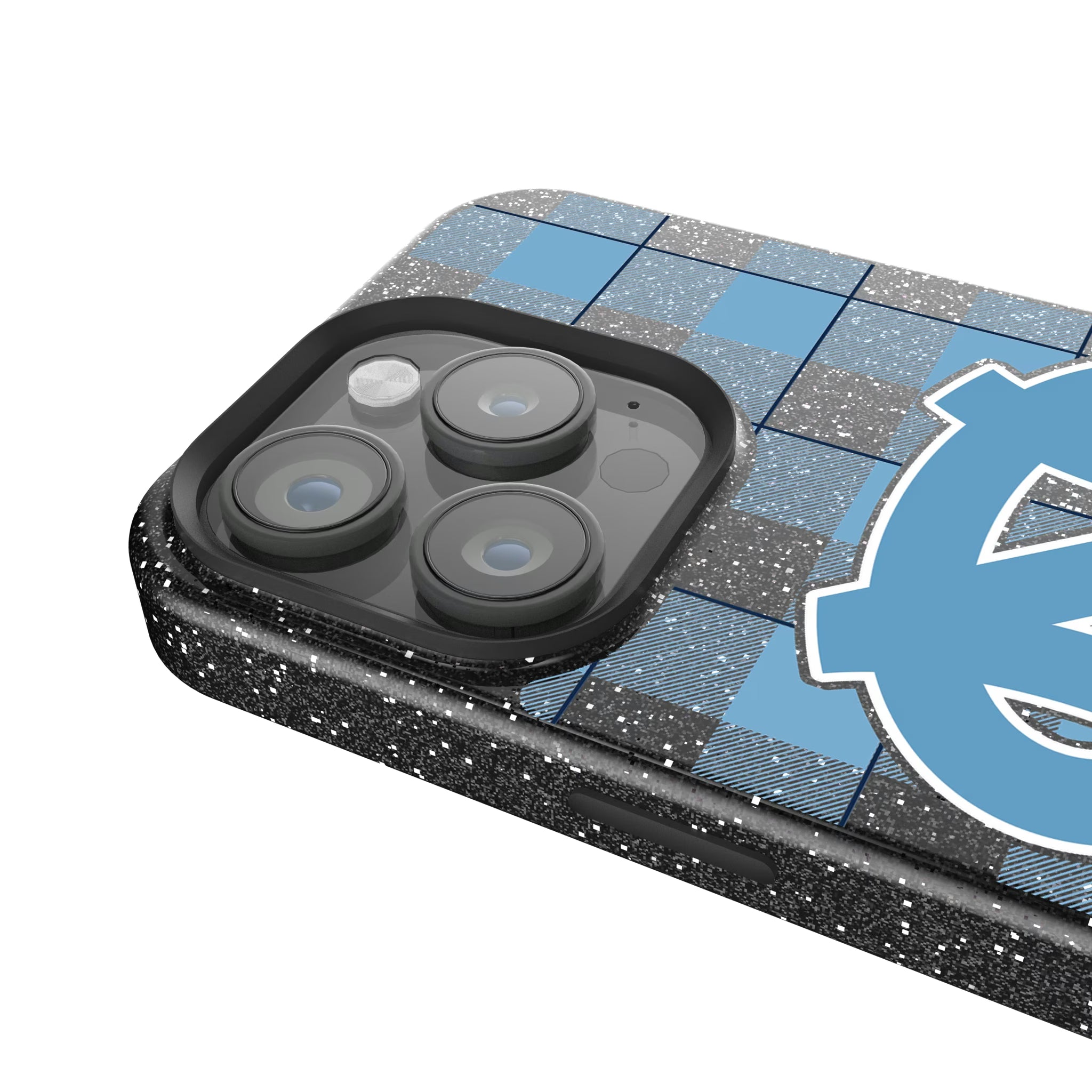 University of North Carolina Tar Heels Plaid iPhone Bling Phone Case for Apple iPhone - Detail