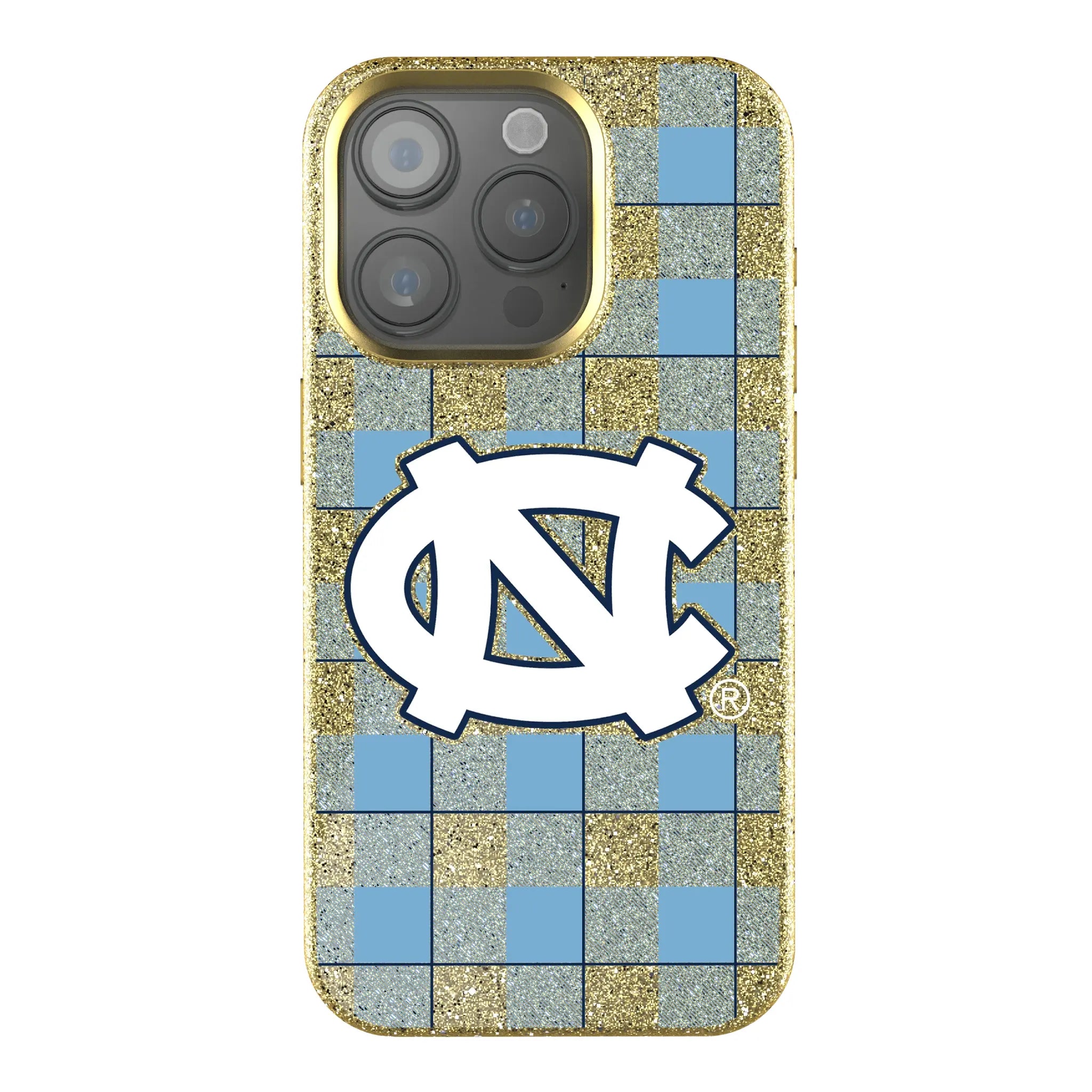 University of North Carolina Tar Heels Plaid iPhone Bling Phone Case for Apple iPhone