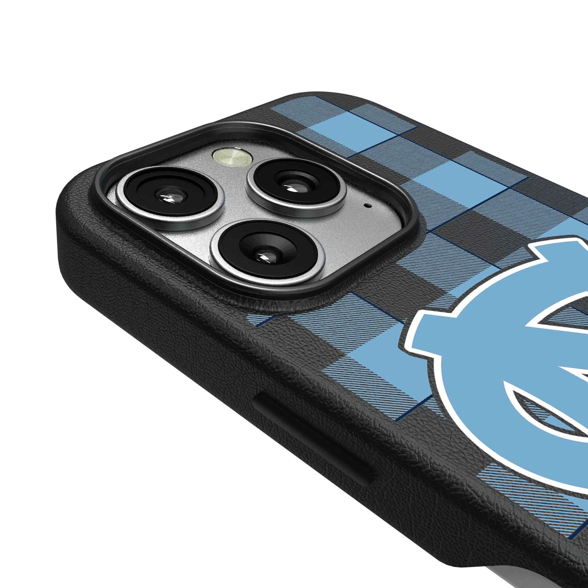 University of North Carolina Tar Heels Plaid iPhone MagSafe Compatible Phone Case for Apple iPhone - Detail
