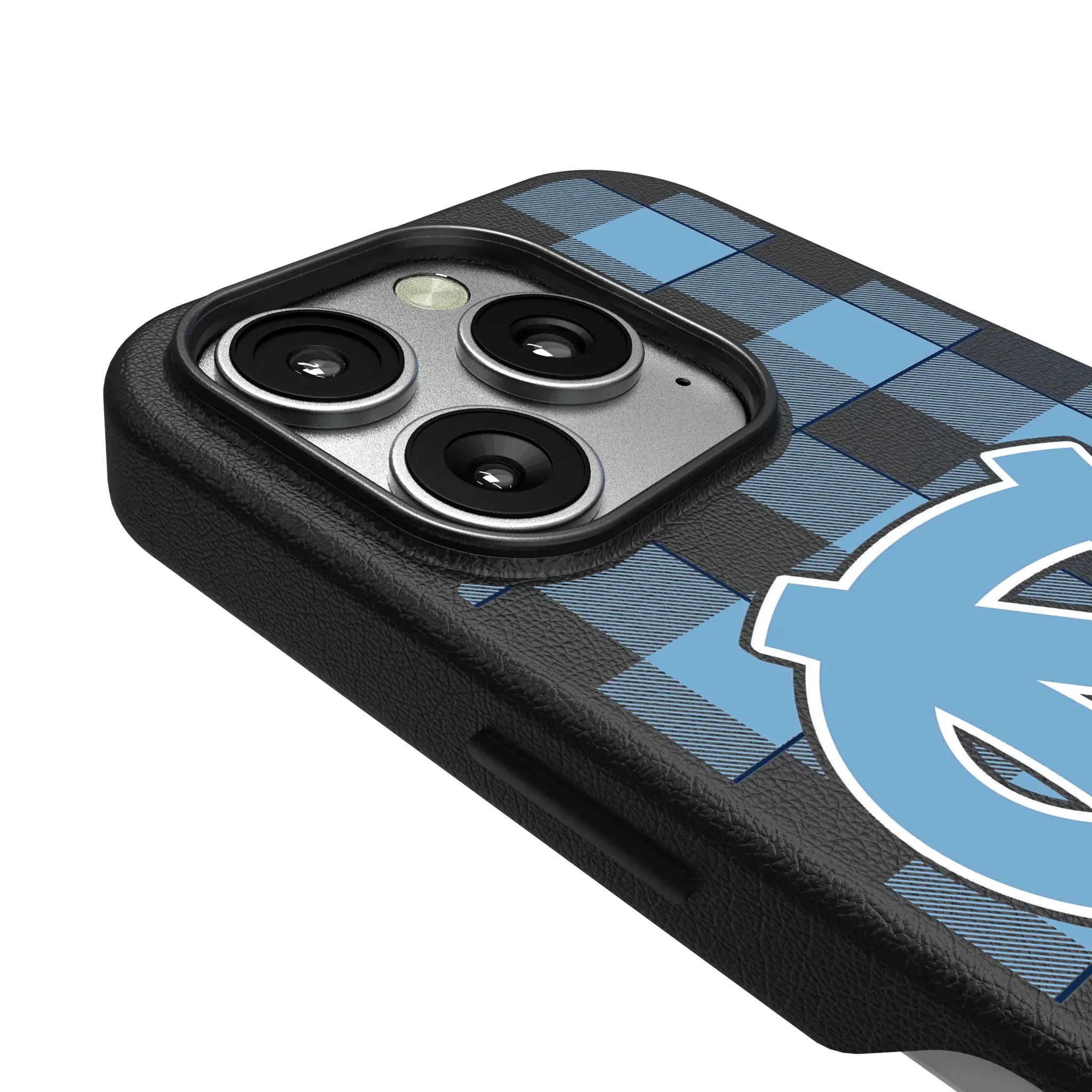 University of North Carolina Tar Heels Plaid iPhone MagSafe Compatible Phone Case for Apple iPhone - Detail