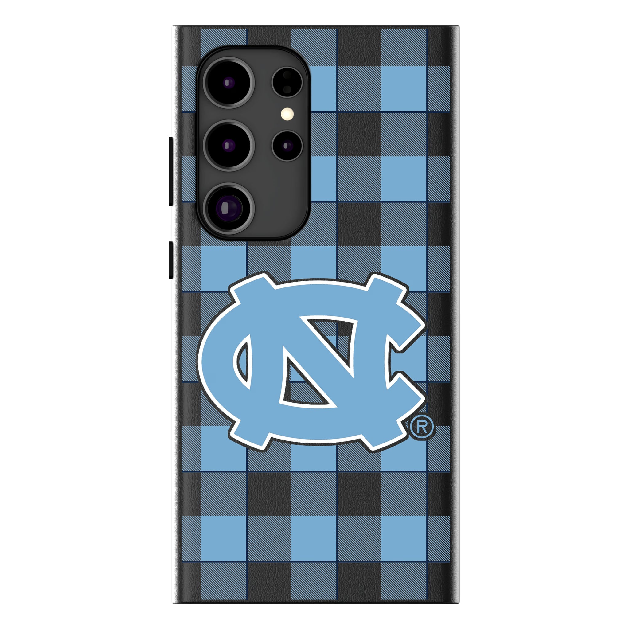 University of North Carolina Tar Heels Plaid Galaxy MagSafe Compatible Phone Case for Samsung Galaxy